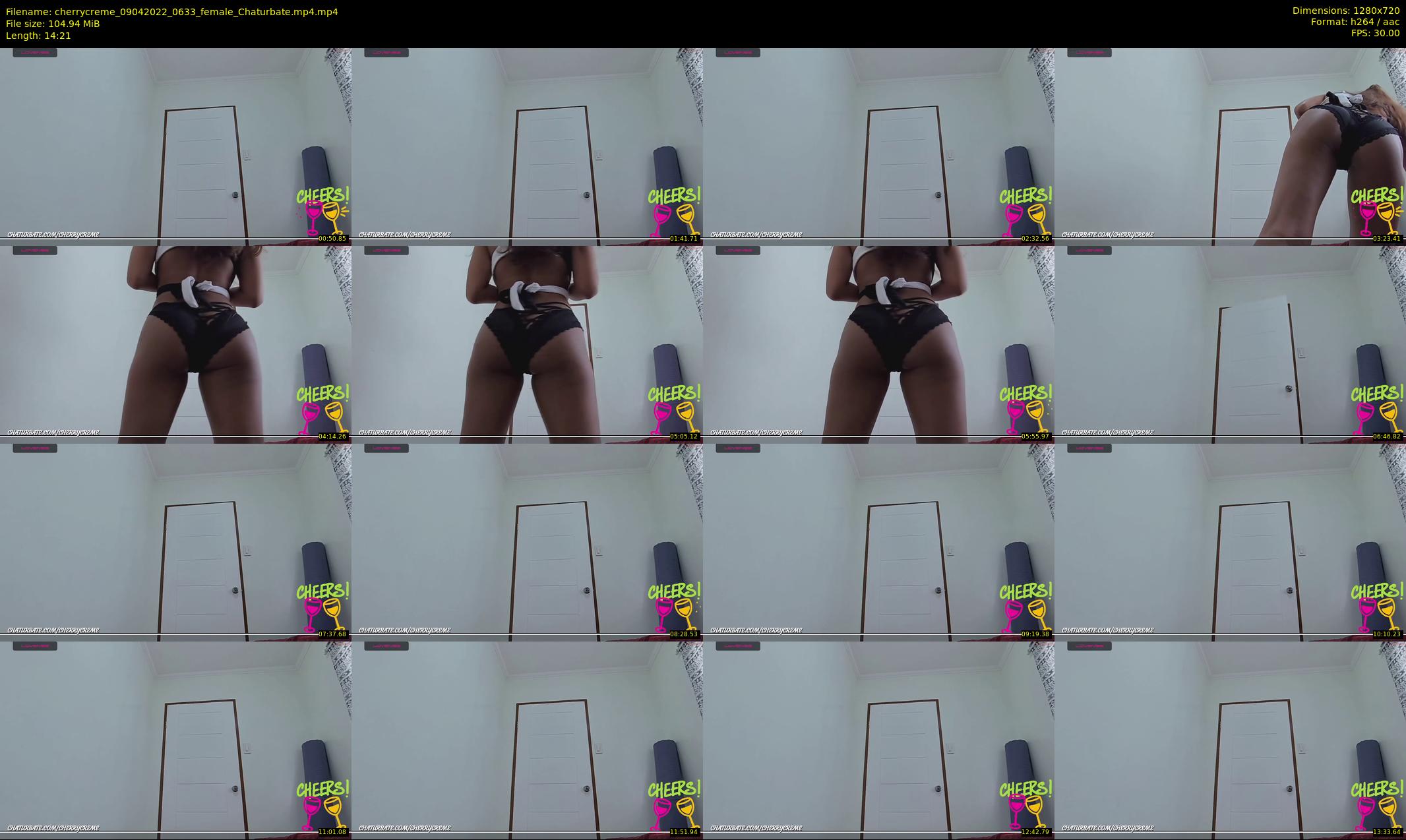cherrycreme — 15 minute Chaturbate female cam show recording, 720p, Apr 9, 2022