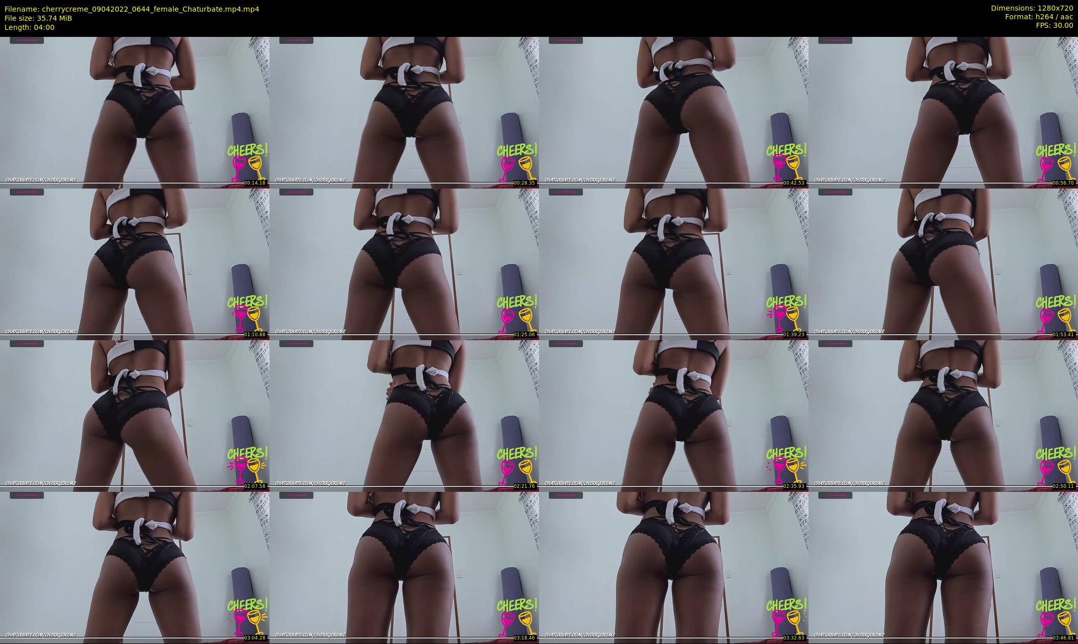 cherrycreme — 4 minute Chaturbate female cam show recording, 720p, Apr 9, 2022