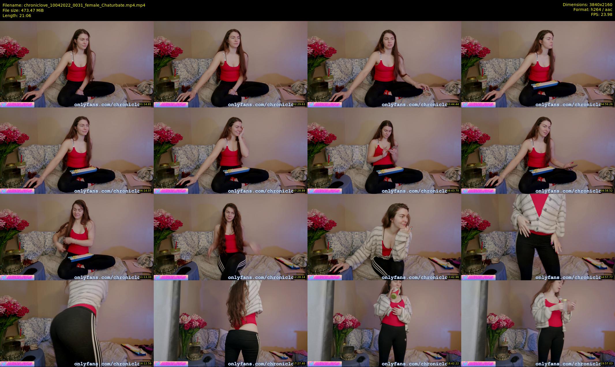 chroniclove — 22 minute Chaturbate female cam show recording, 4K, Apr 10, 2022