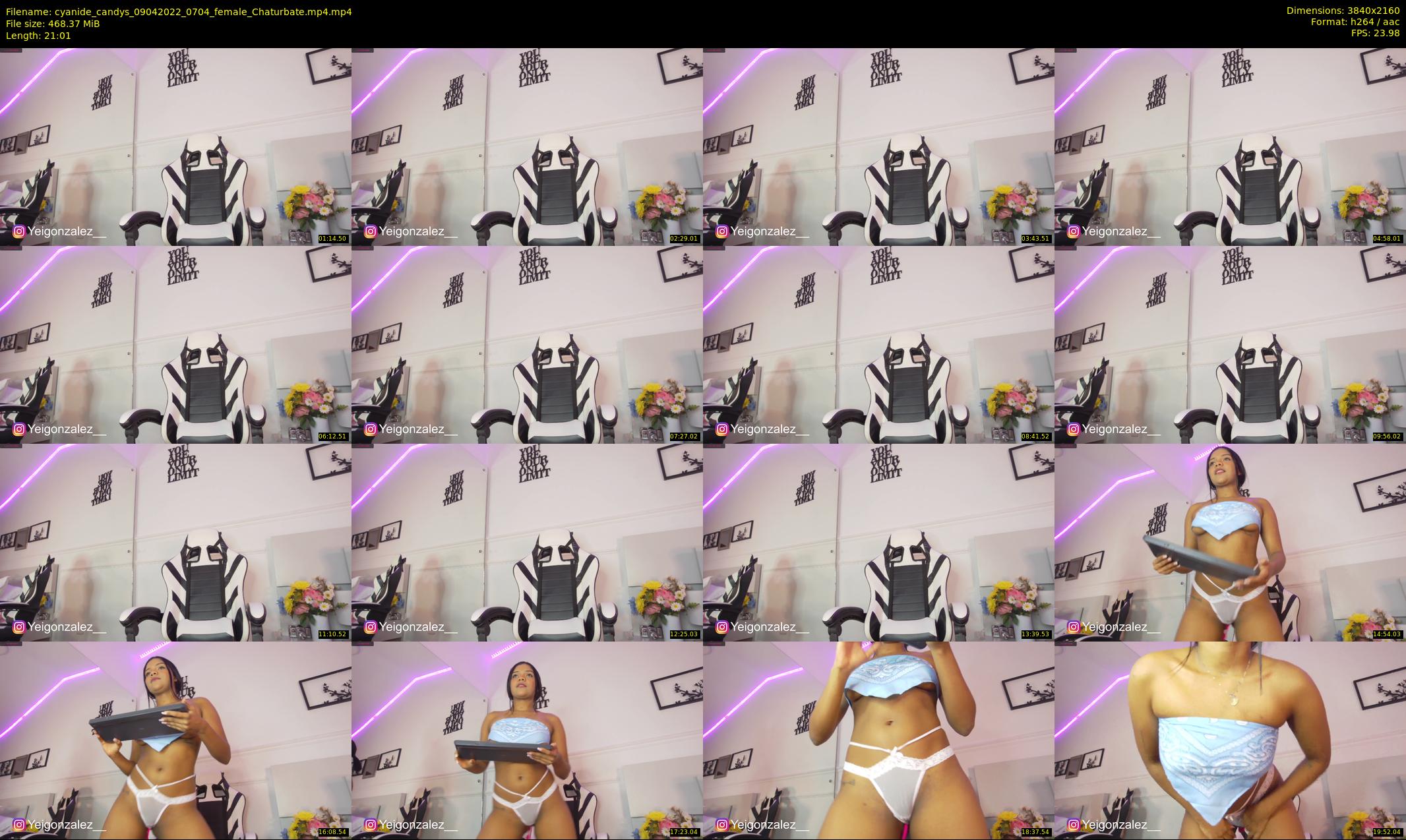 cyanide_candys — 22 minute Chaturbate female cam show recording, 4K, Apr 9, 2022