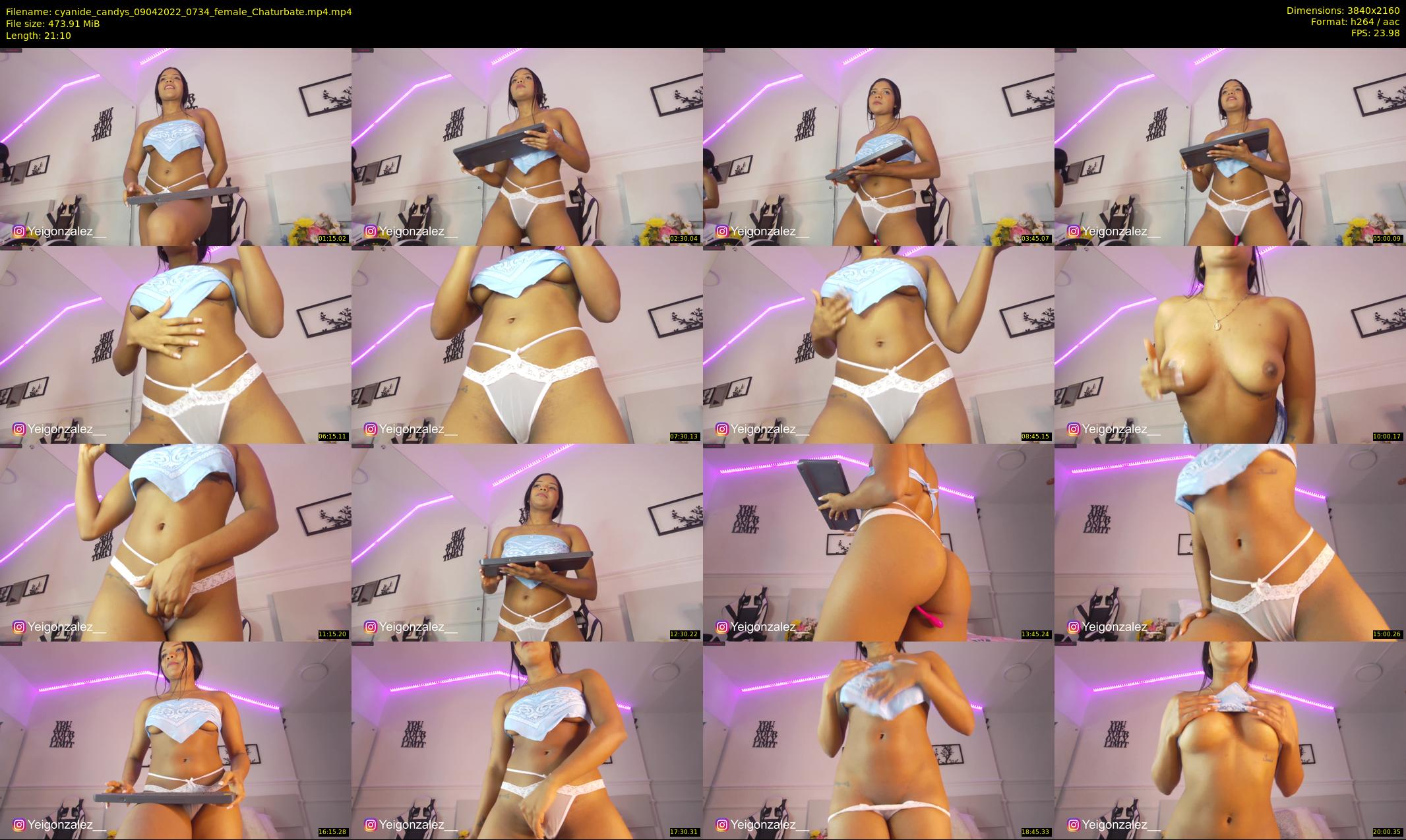 cyanide_candys — 22 minute Chaturbate female cam show recording, 4K, Apr 9, 2022