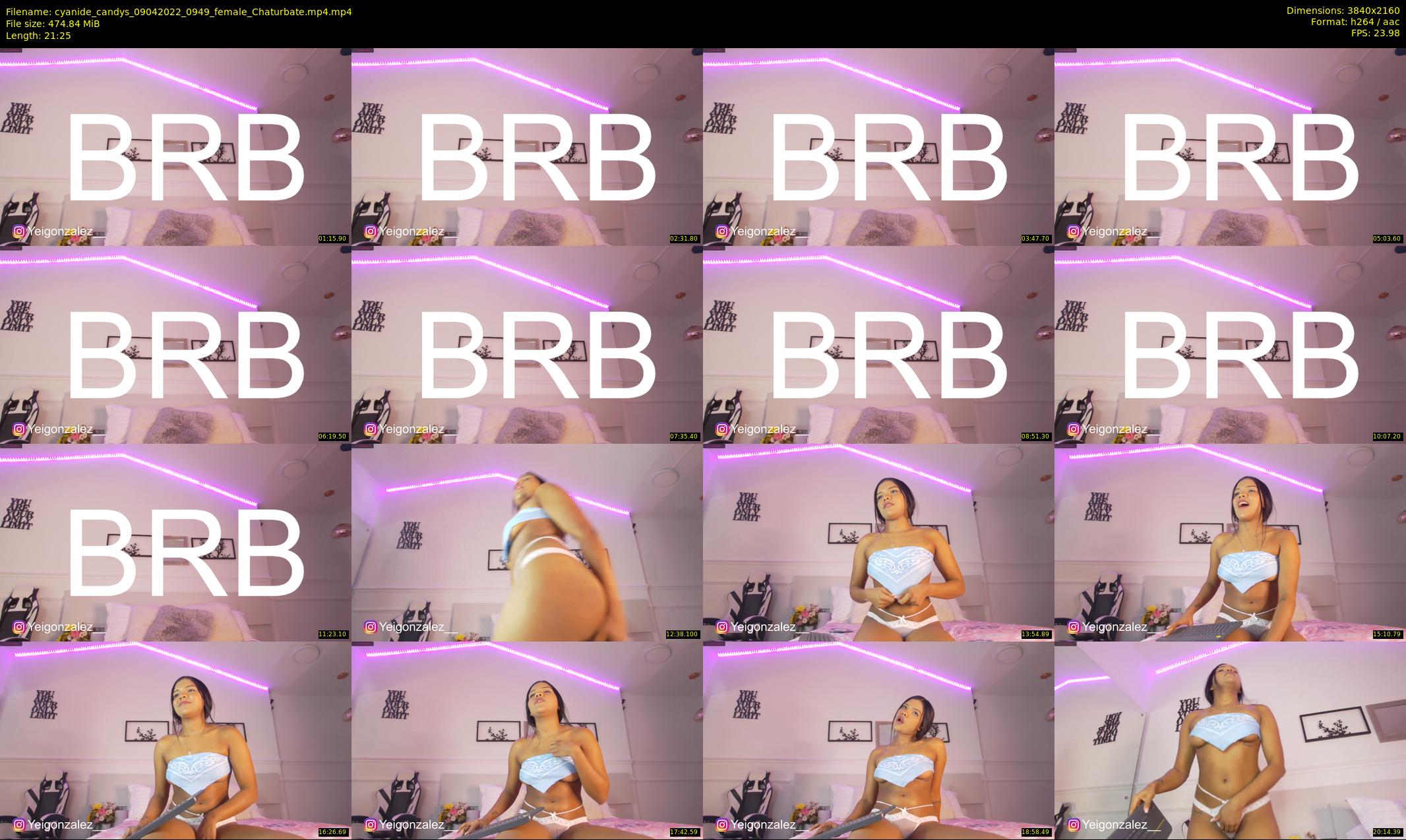 cyanide_candys — 22 minute Chaturbate female cam show recording, 4K, Apr 9, 2022