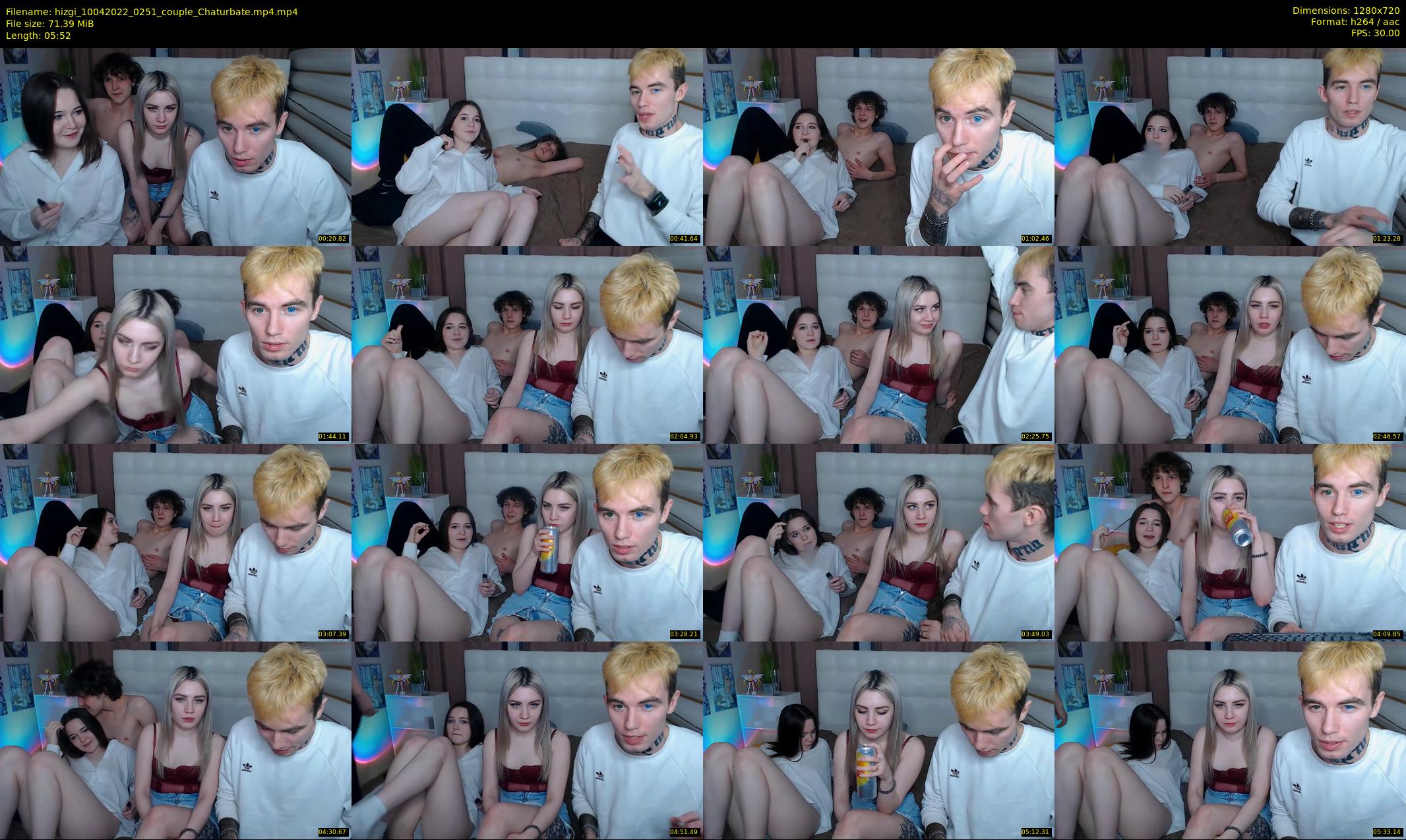 hizgi — 6 minute Chaturbate couple cam show recording, 720p, Apr 10, 2022