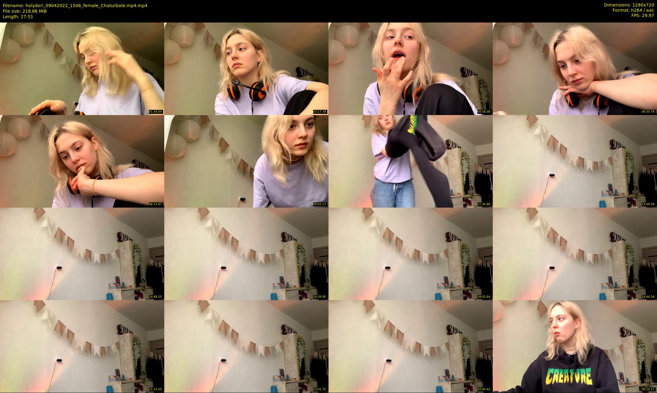 holydori — 28 minute Chaturbate female cam show recording, 720p, Apr 9, 2022
