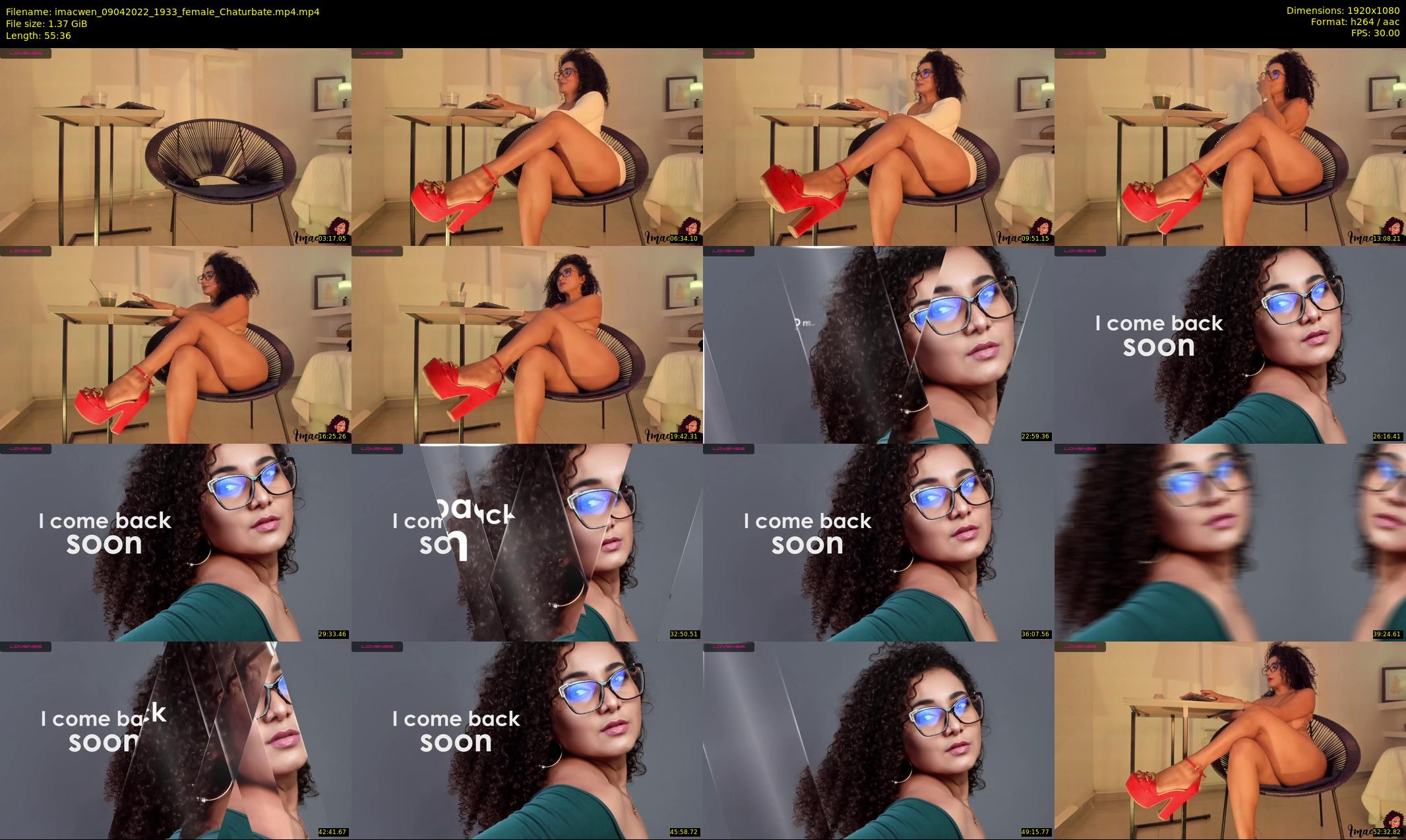 imacwen — 56 minute Chaturbate female cam show recording, 1080p, Apr 9, 2022