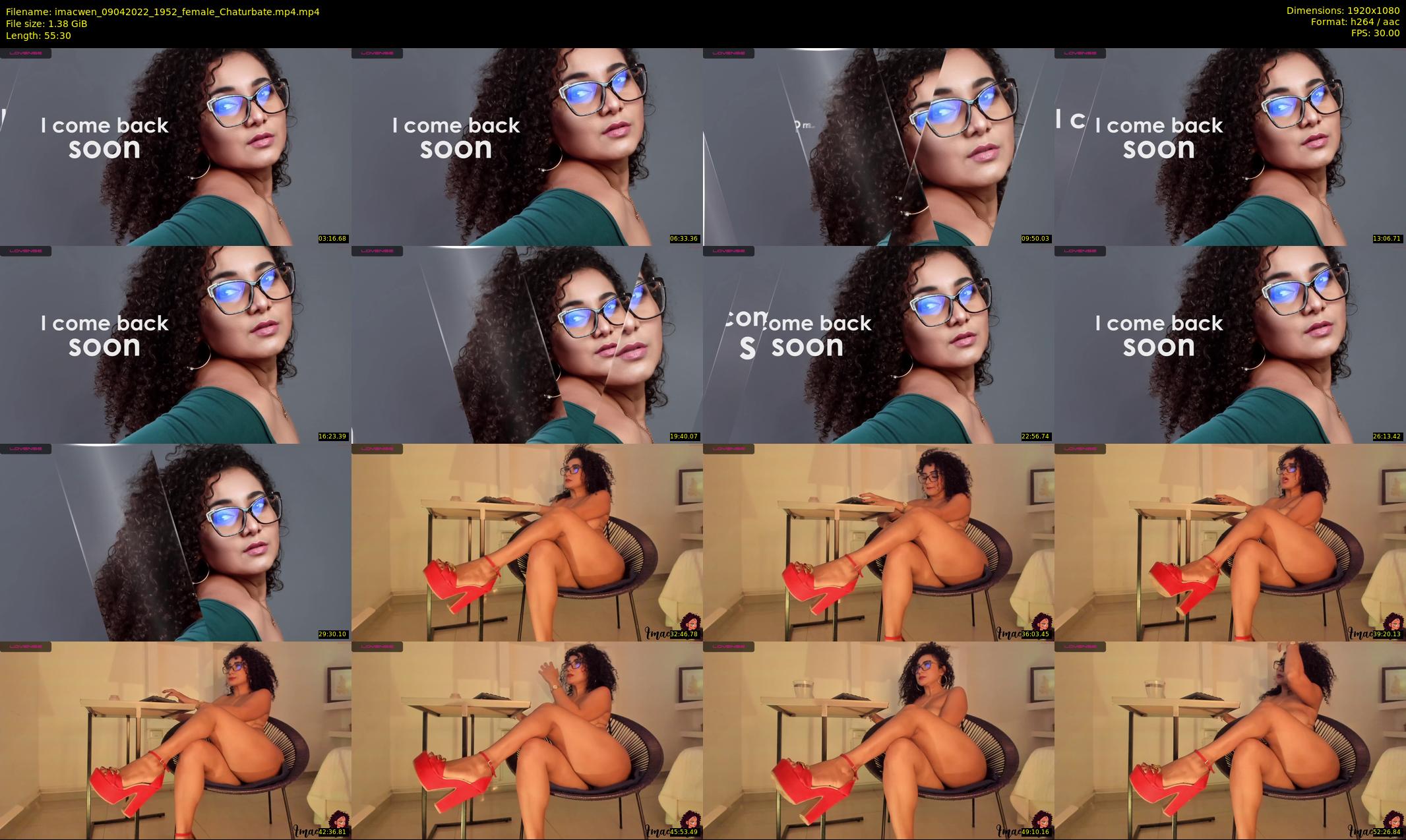 imacwen — 56 minute Chaturbate female cam show recording, 1080p, Apr 9, 2022