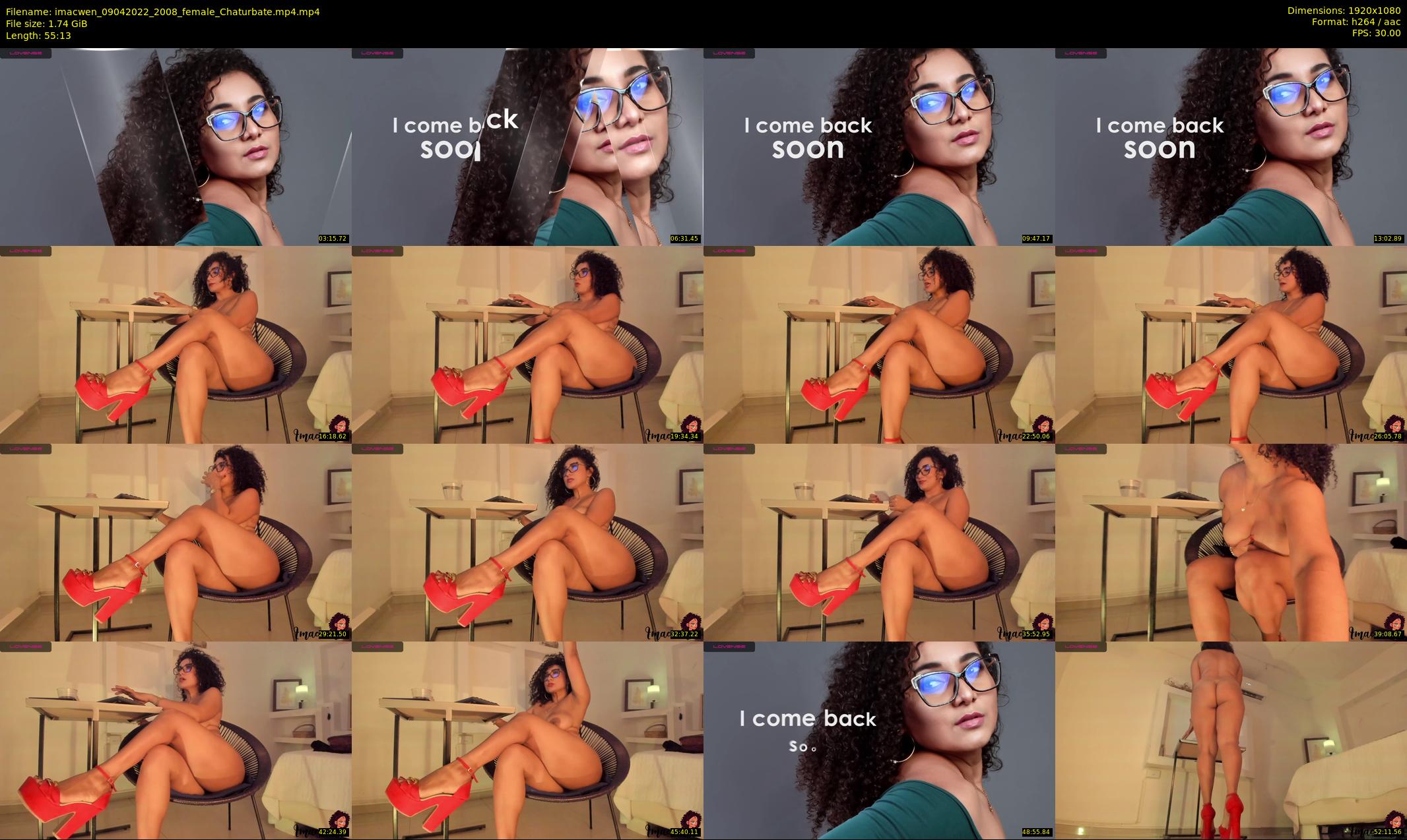 imacwen — 56 minute Chaturbate female cam show recording, 1080p, Apr 9, 2022