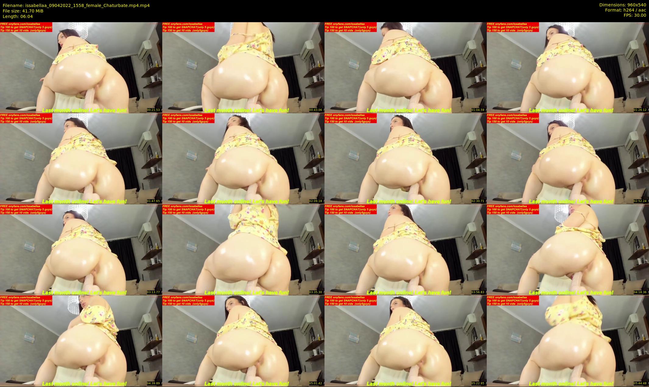 issabellaa — 7 minute Chaturbate female cam show recording, 480p, Apr 9, 2022
