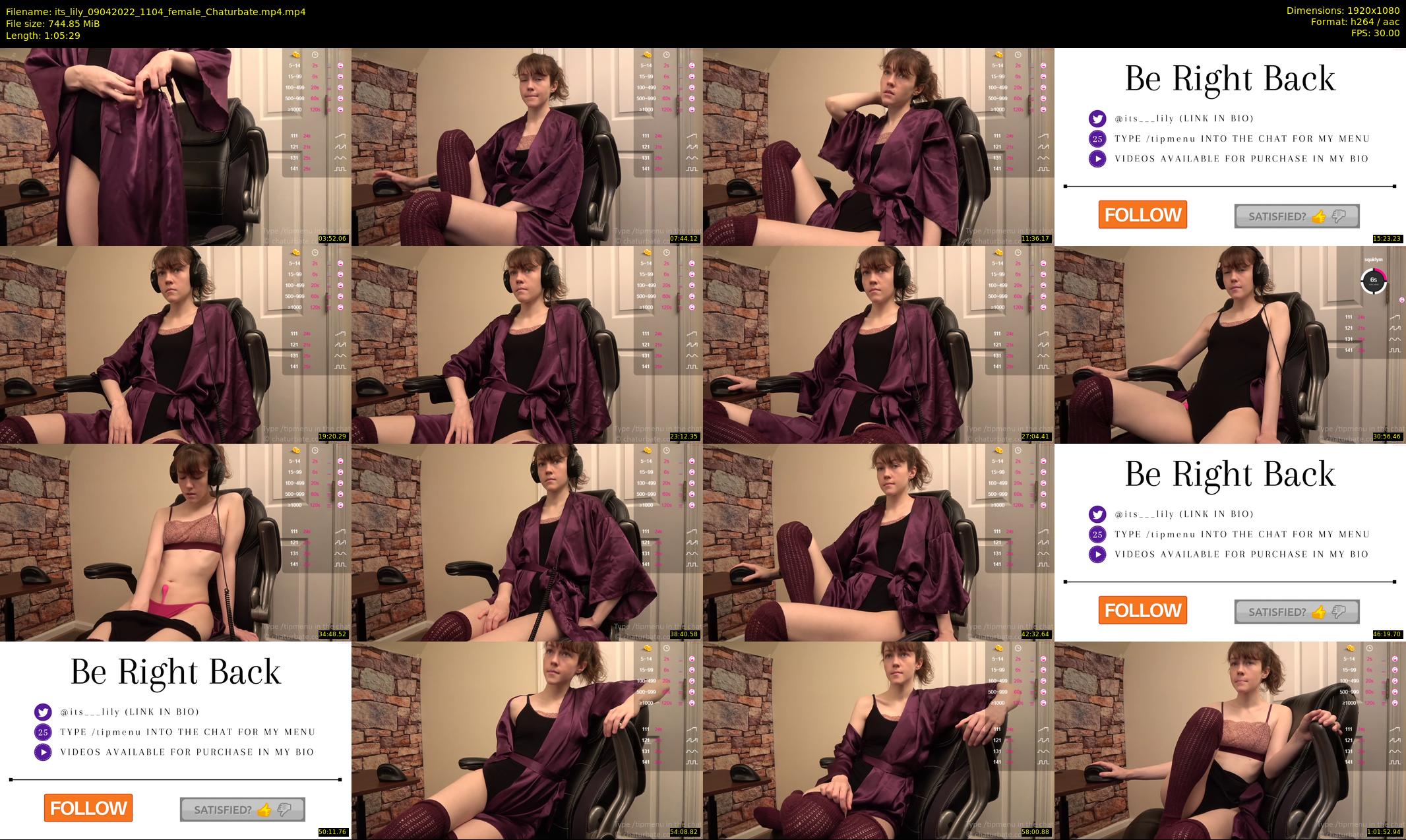 its_lily — 66 minute Chaturbate female cam show recording, 1080p, Apr 9, 2022