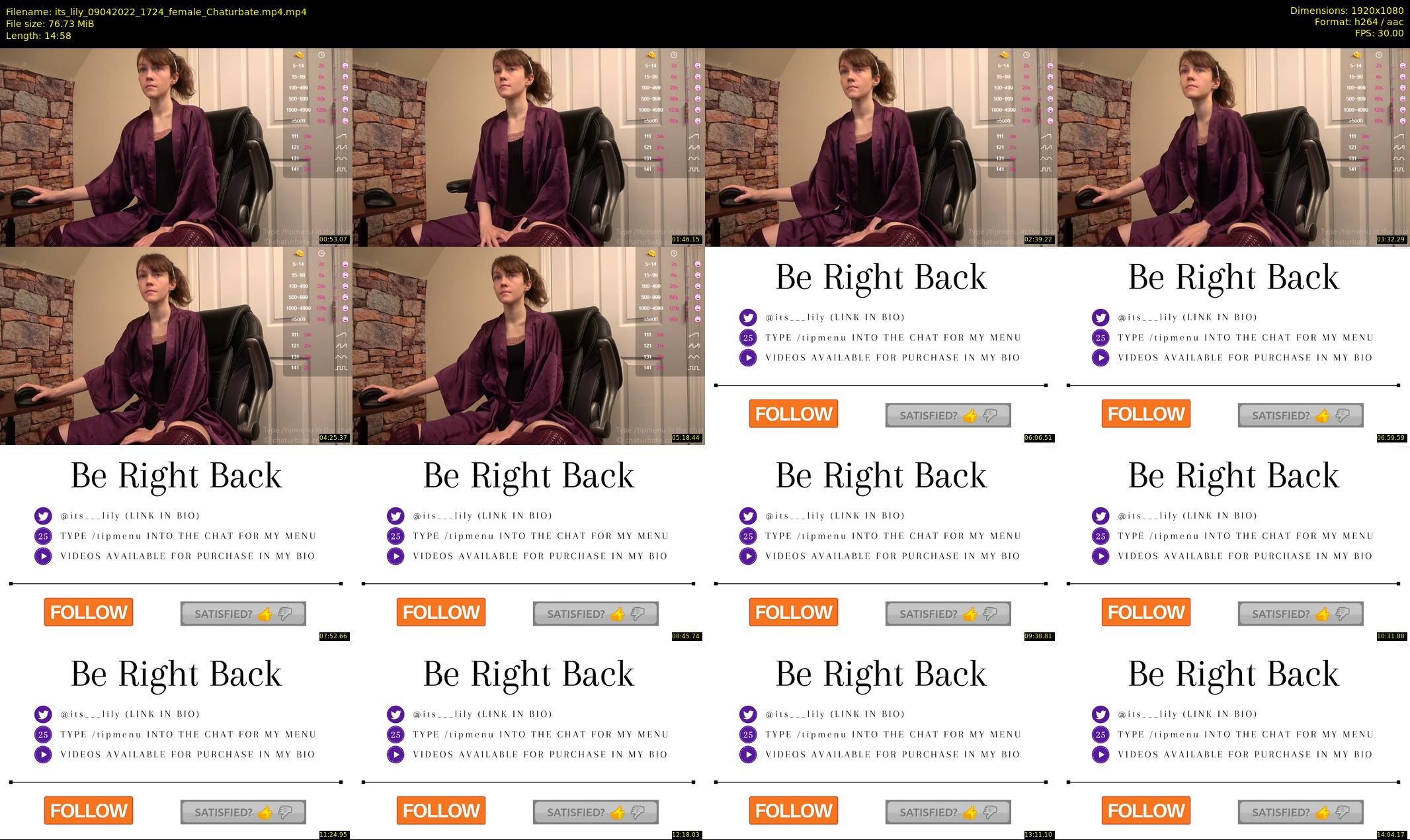 its_lily — 15 minute Chaturbate female cam show recording, 1080p, Apr 9, 2022