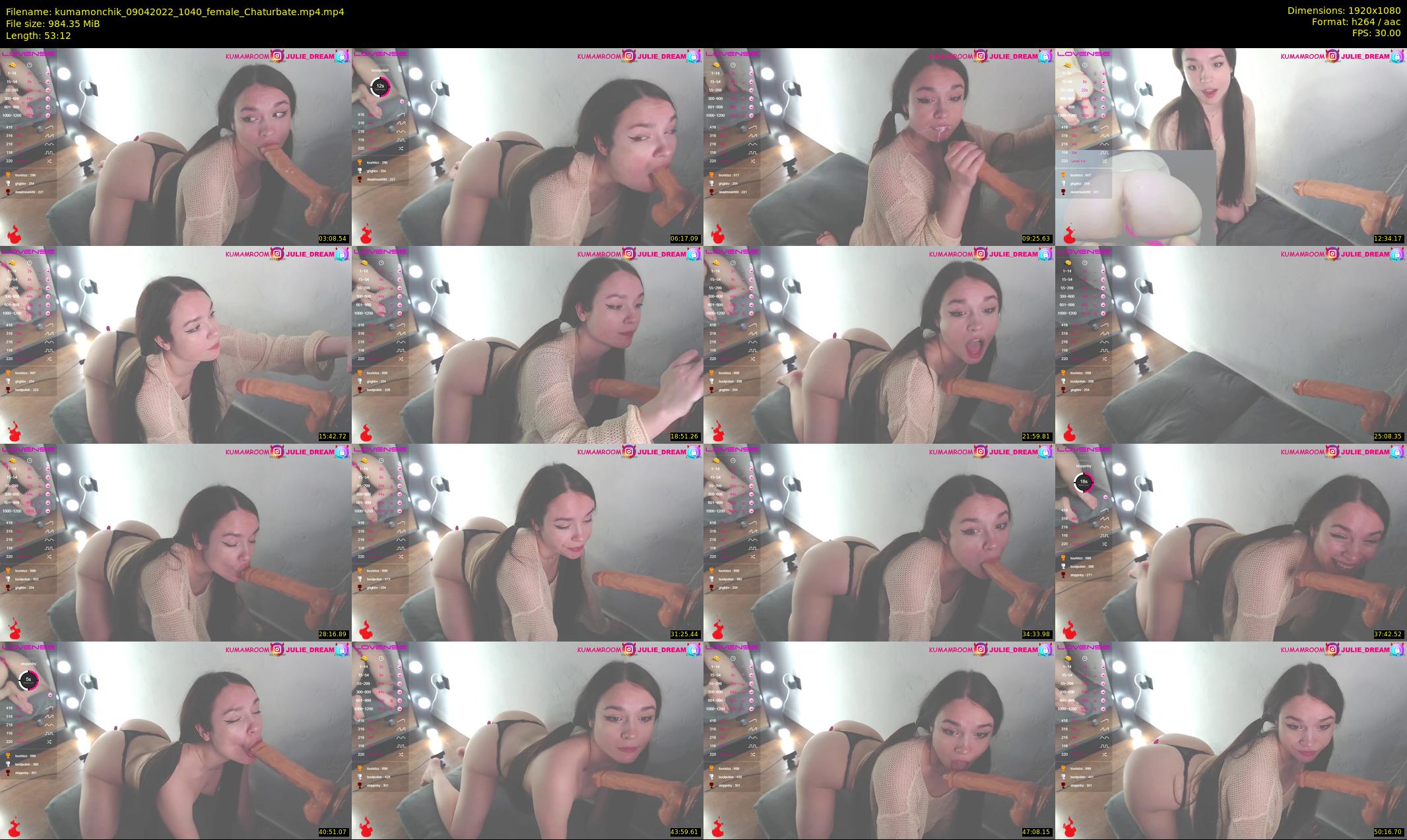 kumamonchik — 54 minute Chaturbate couple cam show recording, 1080p, Apr 9, 2022