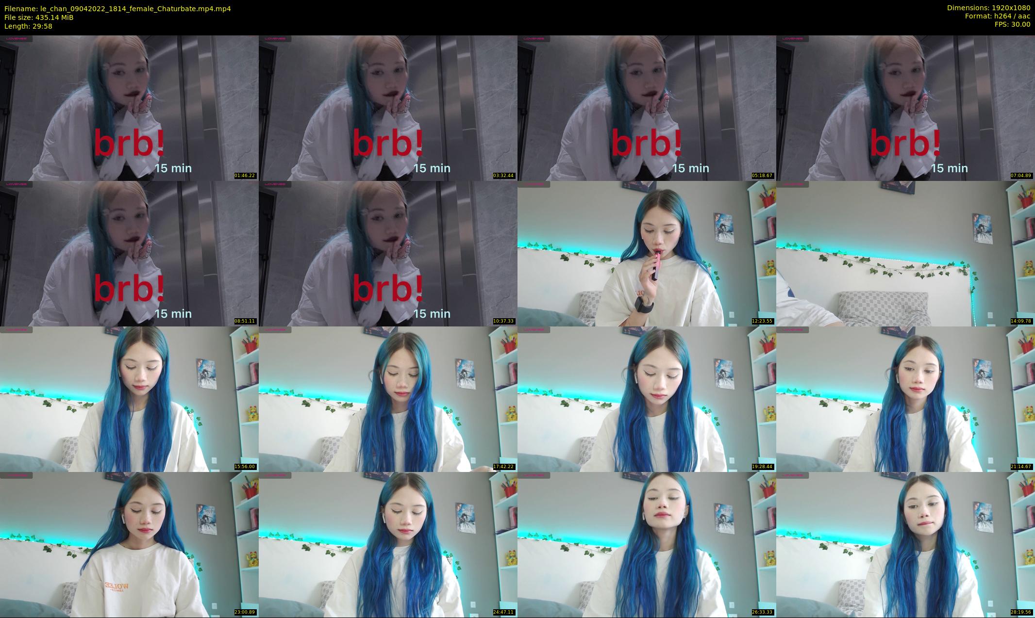 le_chan — 30 minute Chaturbate female cam show recording, 1080p, Apr 9, 2022