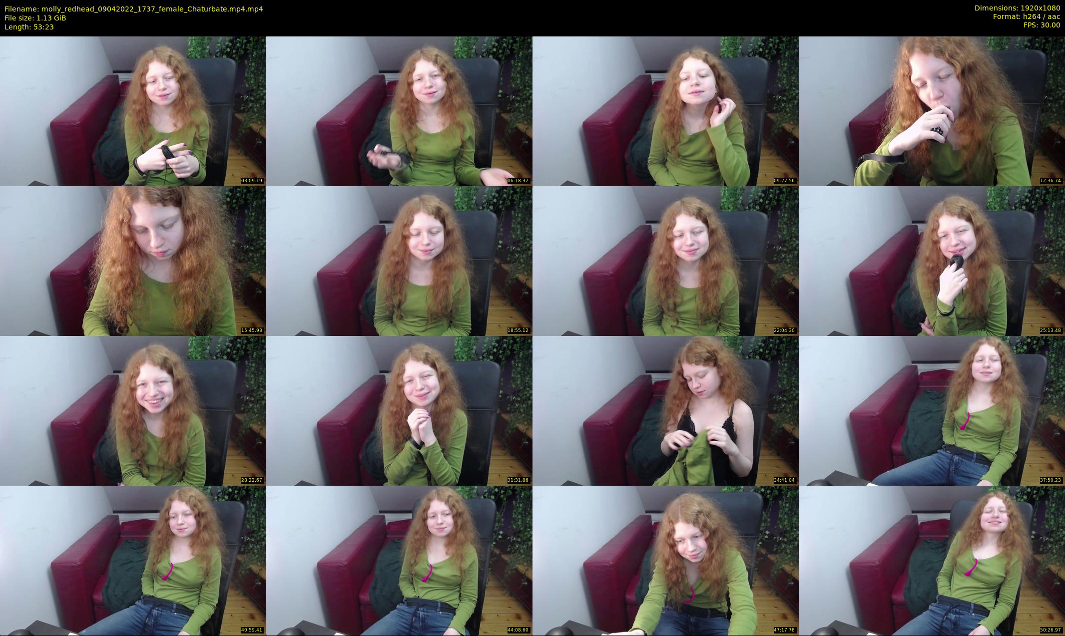 molly_redhead — 54 minute Chaturbate female cam show recording, 1080p, Apr 9, 2022