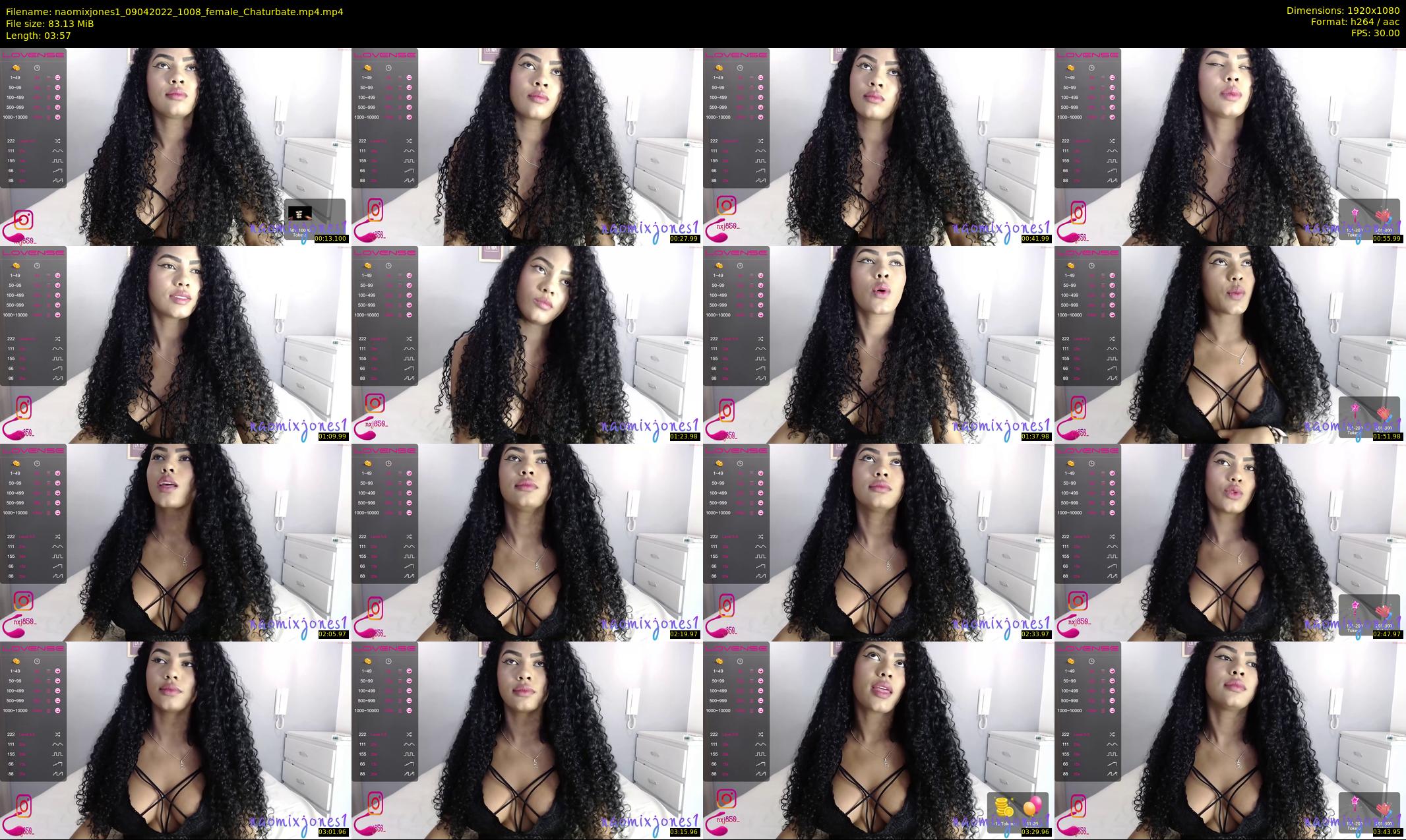 naomixjones1 — 4 minute Chaturbate female cam show recording, 1080p, Apr 9, 2022