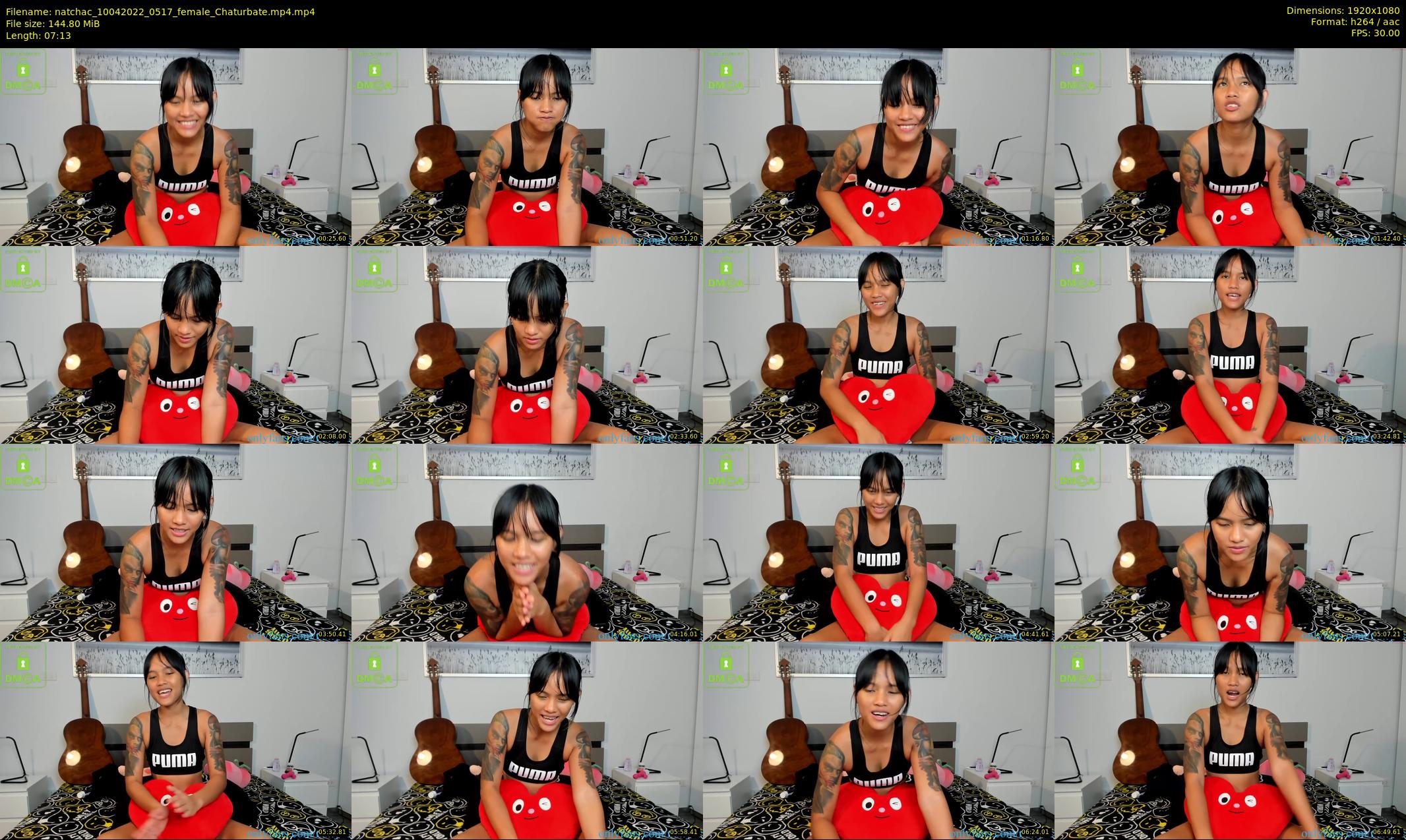 natchac — 8 minute Chaturbate female cam show recording, 1080p, Apr 10, 2022