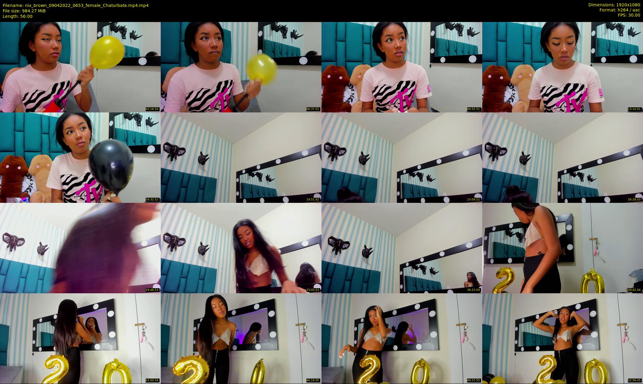 nix_brown — 56 minute Chaturbate female cam show recording, 1080p, Apr 9, 2022