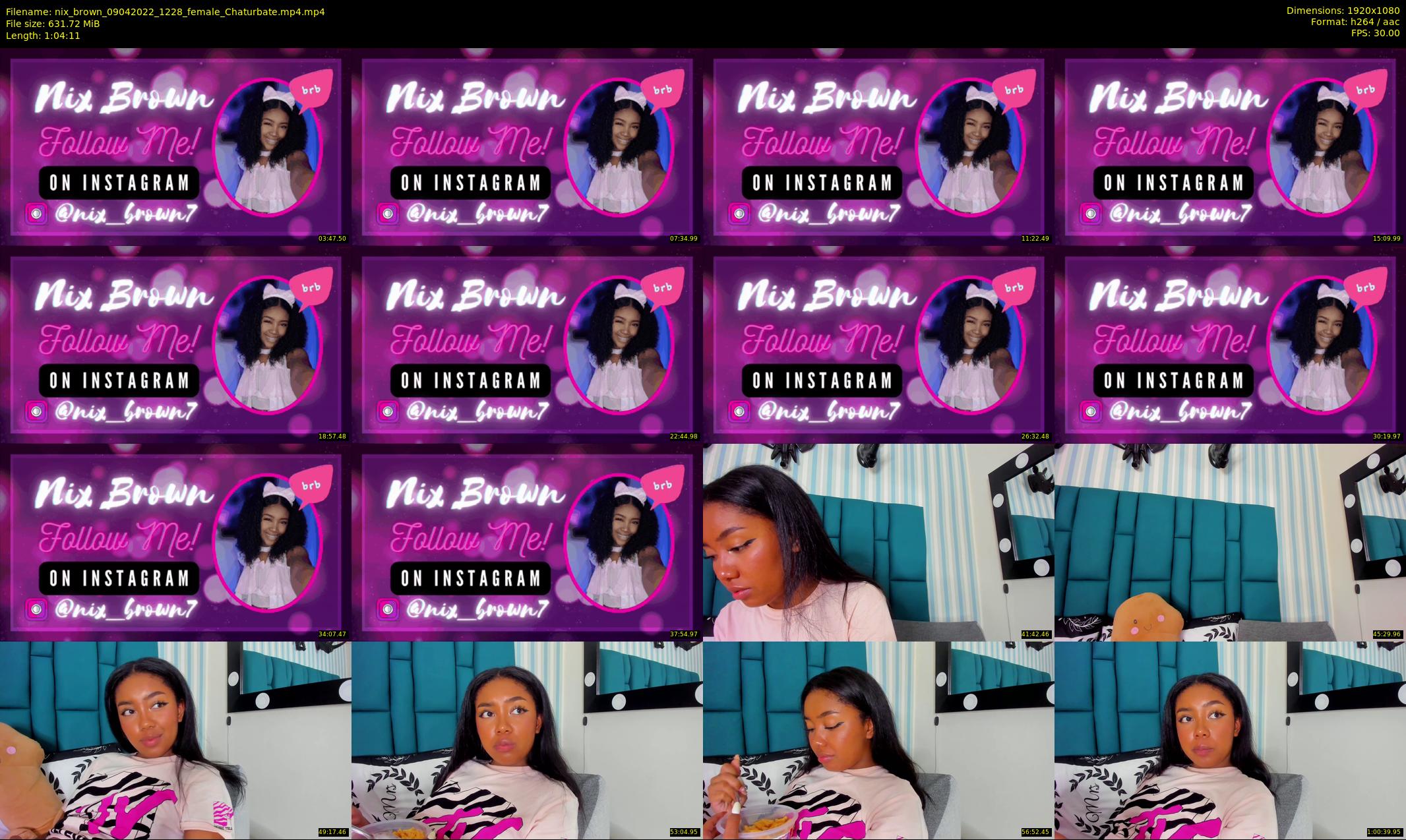 nix_brown — 65 minute Chaturbate female cam show recording, 1080p, Apr 9, 2022