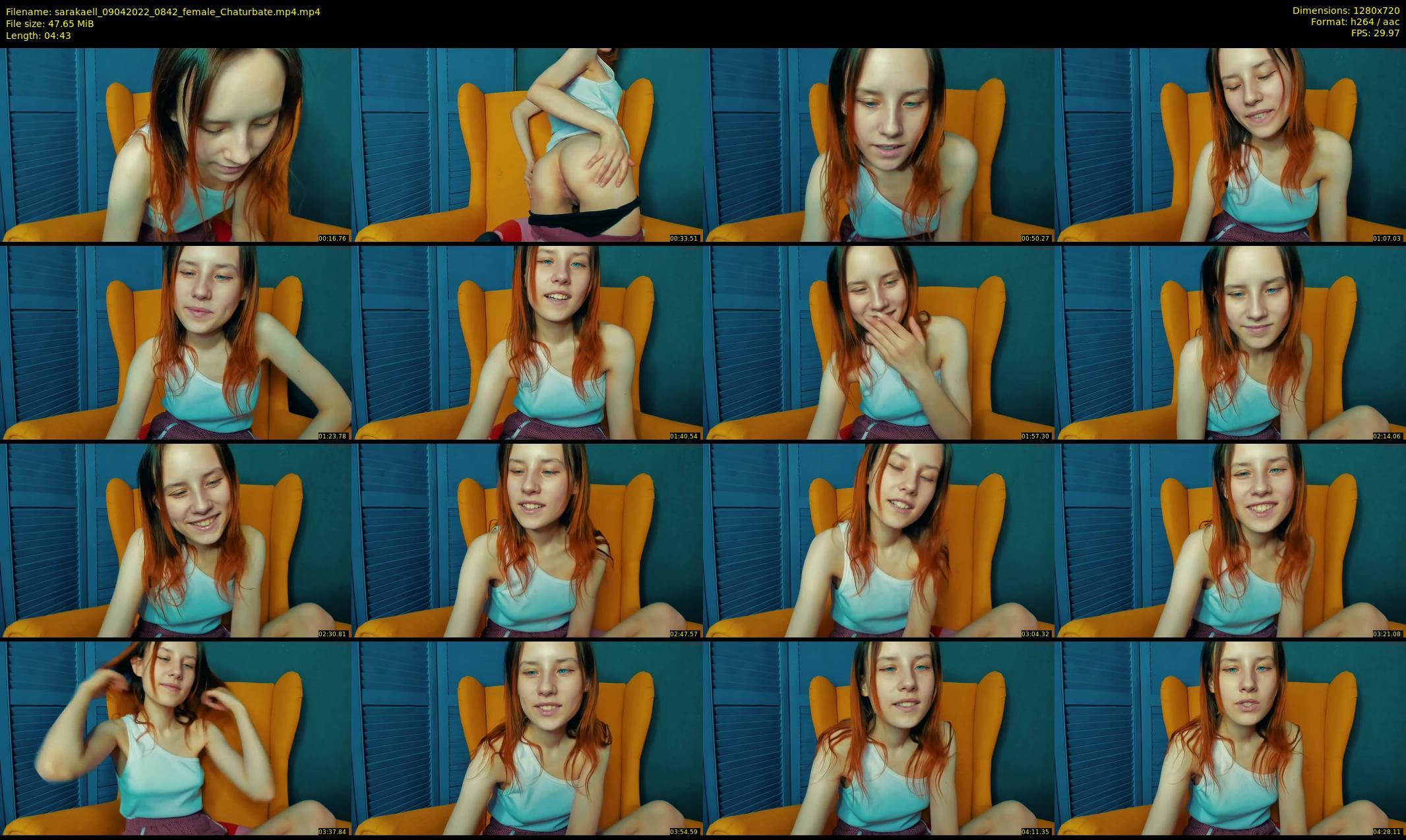 sarakaell — 5 minute Chaturbate female cam show recording, 720p, Apr 9, 2022