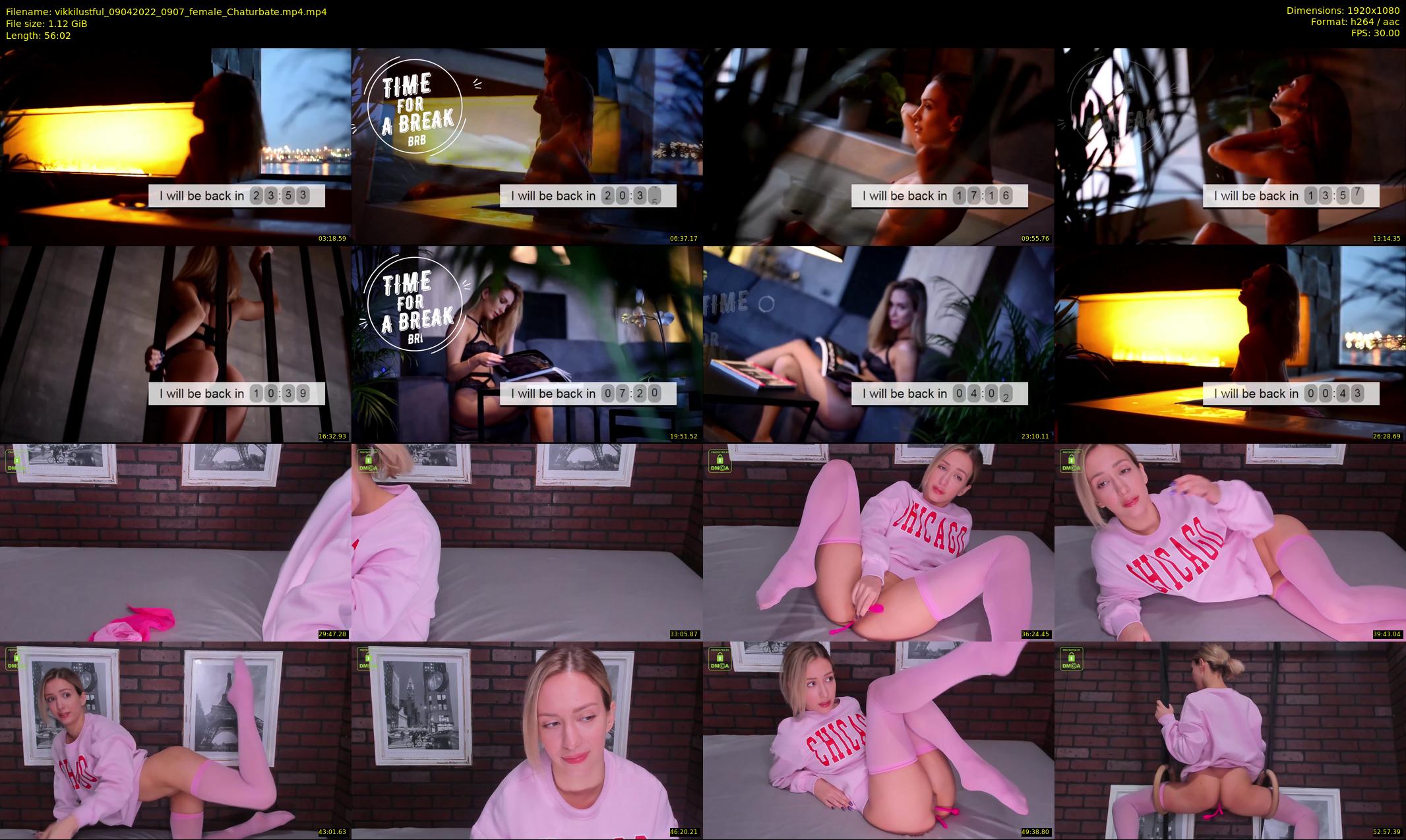 vikkilustful — 57 minute Chaturbate female cam show recording, 1080p, Apr 9, 2022
