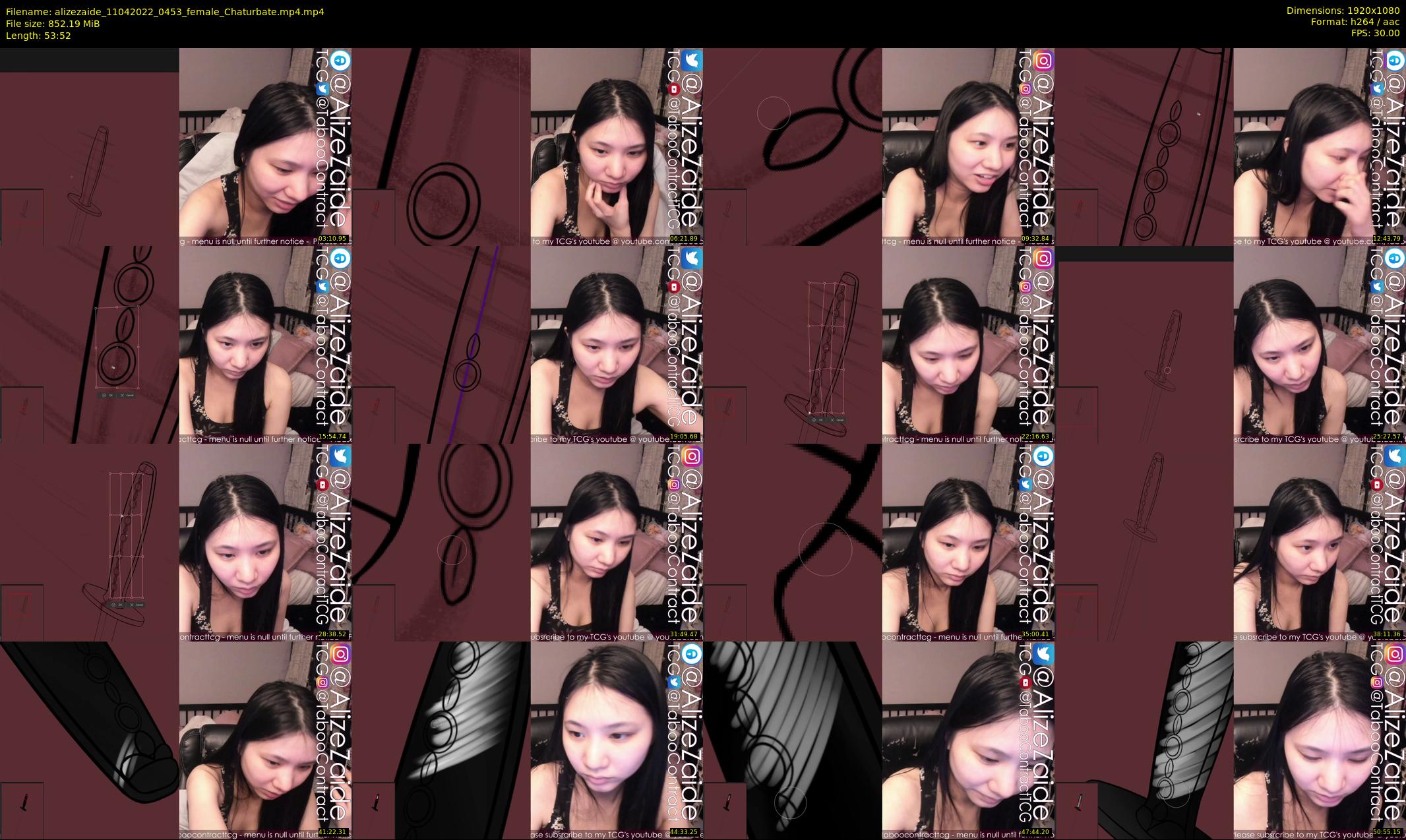 alizezaide — 54 minute Chaturbate female cam show recording, 1080p, Apr 11, 2022