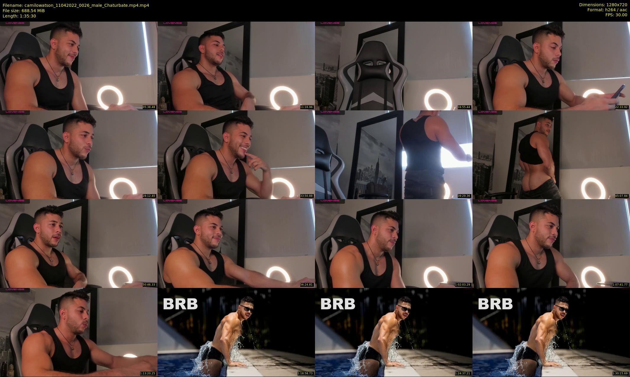 camilowatson — 96 minute Chaturbate male cam show recording, 720p, Apr 11, 2022