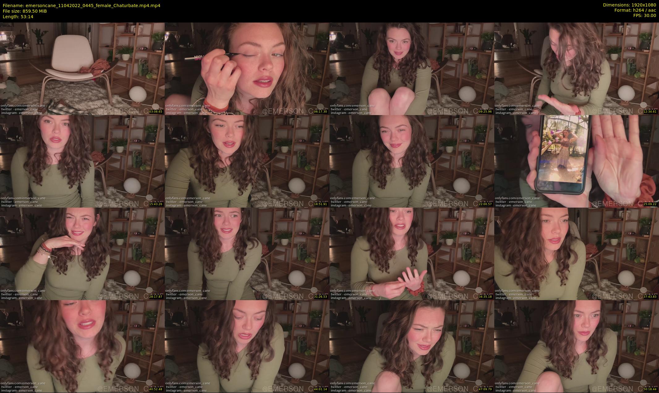 emersoncane — 54 minute Chaturbate female cam show recording, 1080p, Apr 11, 2022