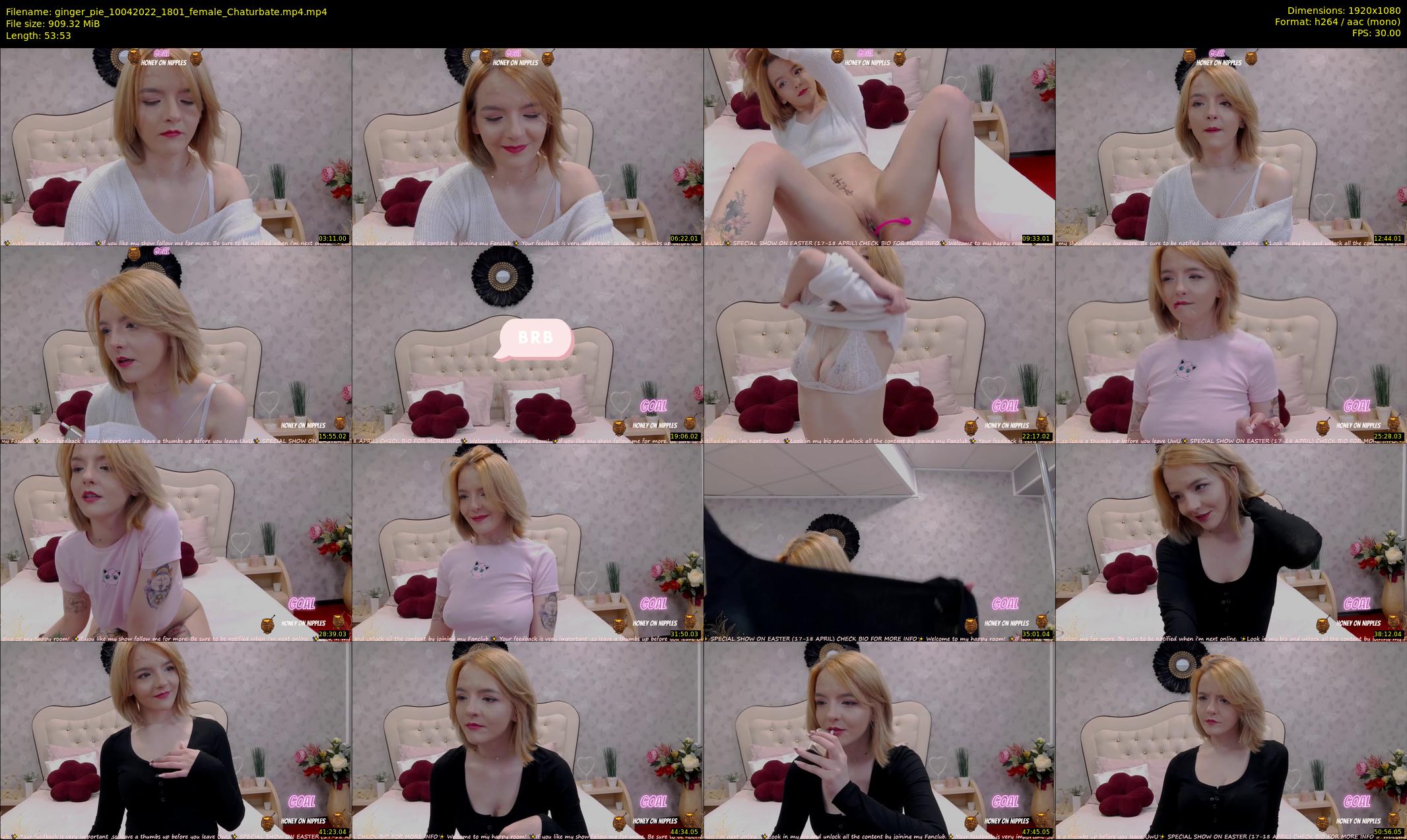 ginger_pie — 54 minute Chaturbate female cam show recording, 1080p, Apr 10, 2022