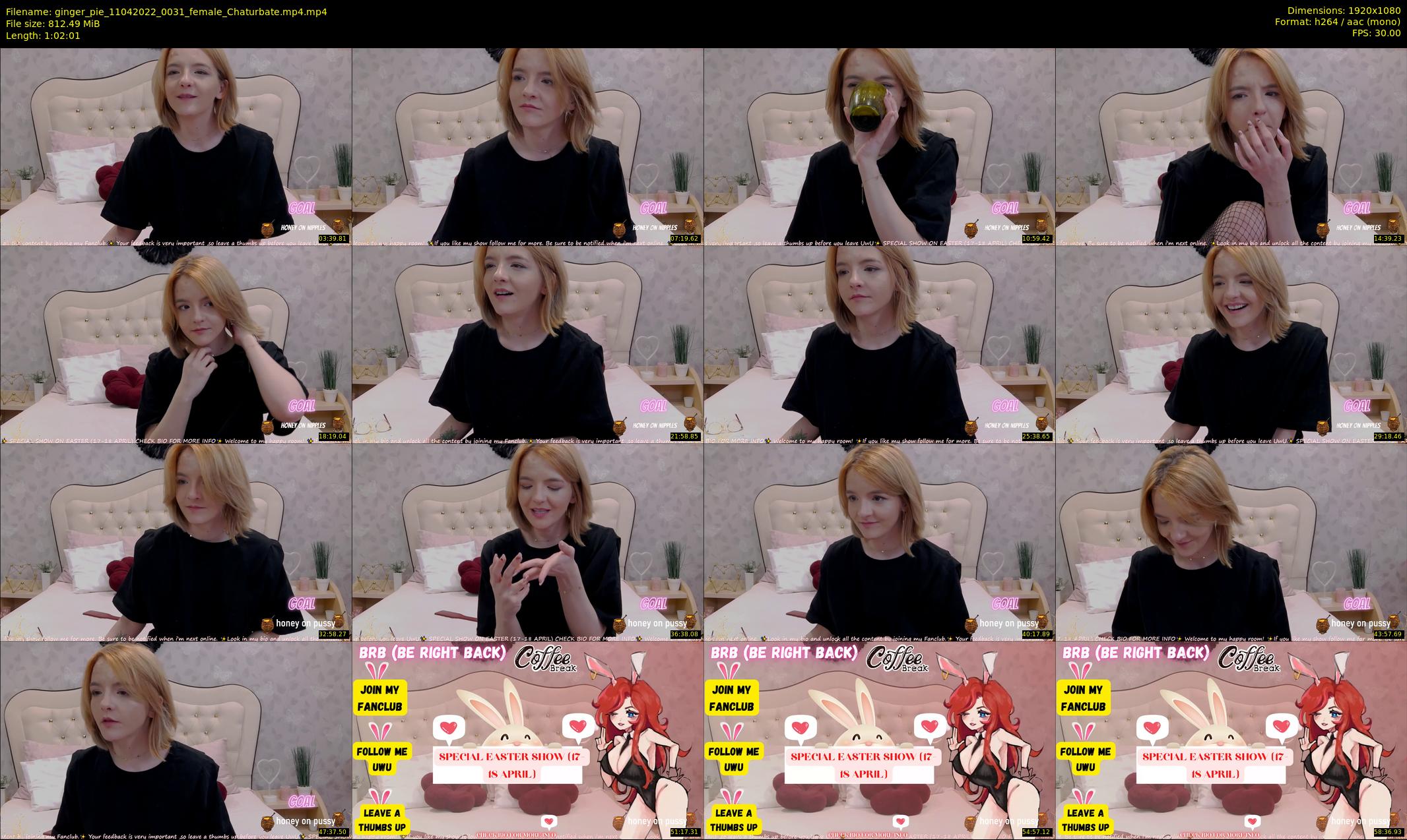 ginger_pie — 63 minute Chaturbate female cam show recording, 1080p, Apr 11, 2022