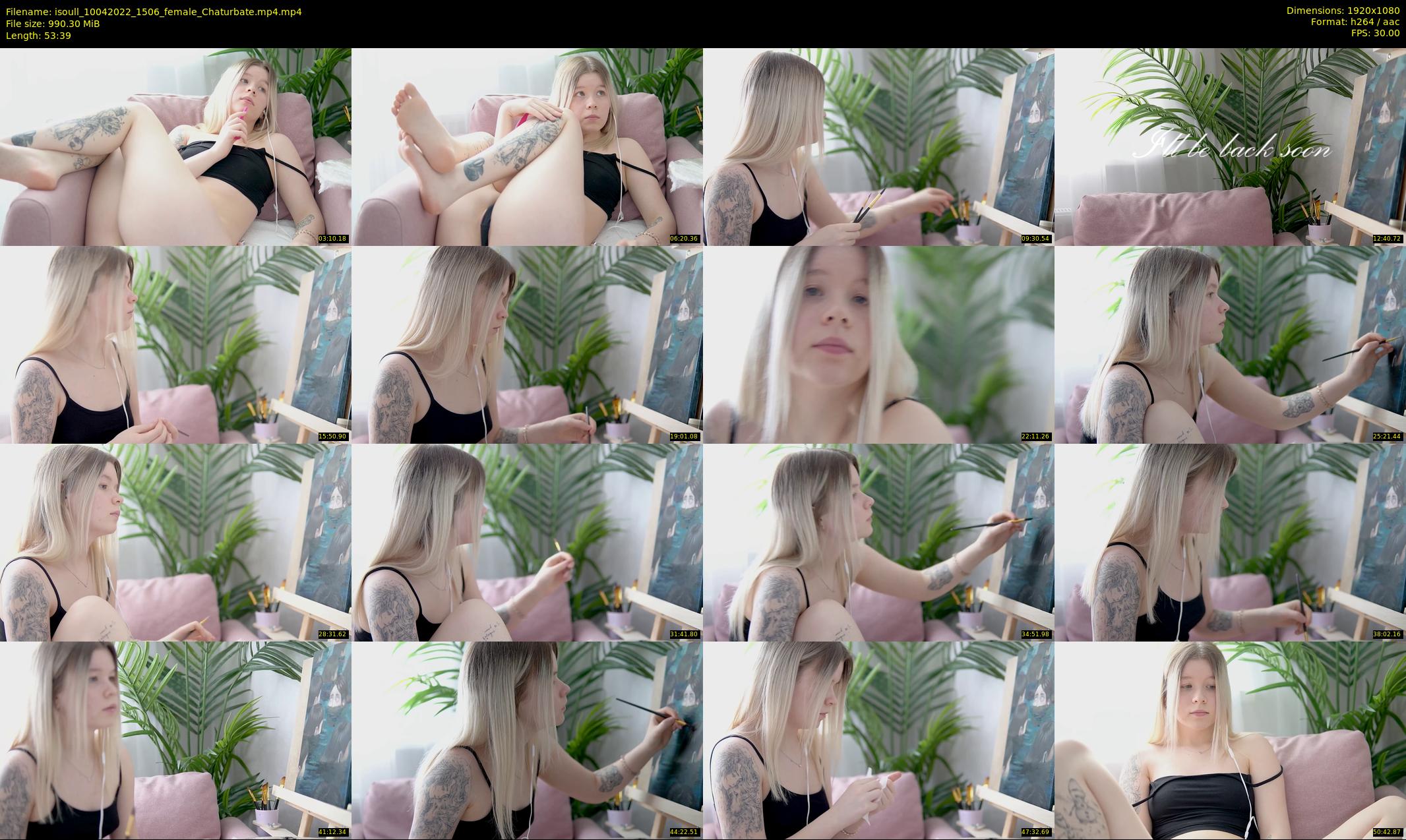 isoull — 54 minute Chaturbate female cam show recording, 1080p, Apr 10, 2022