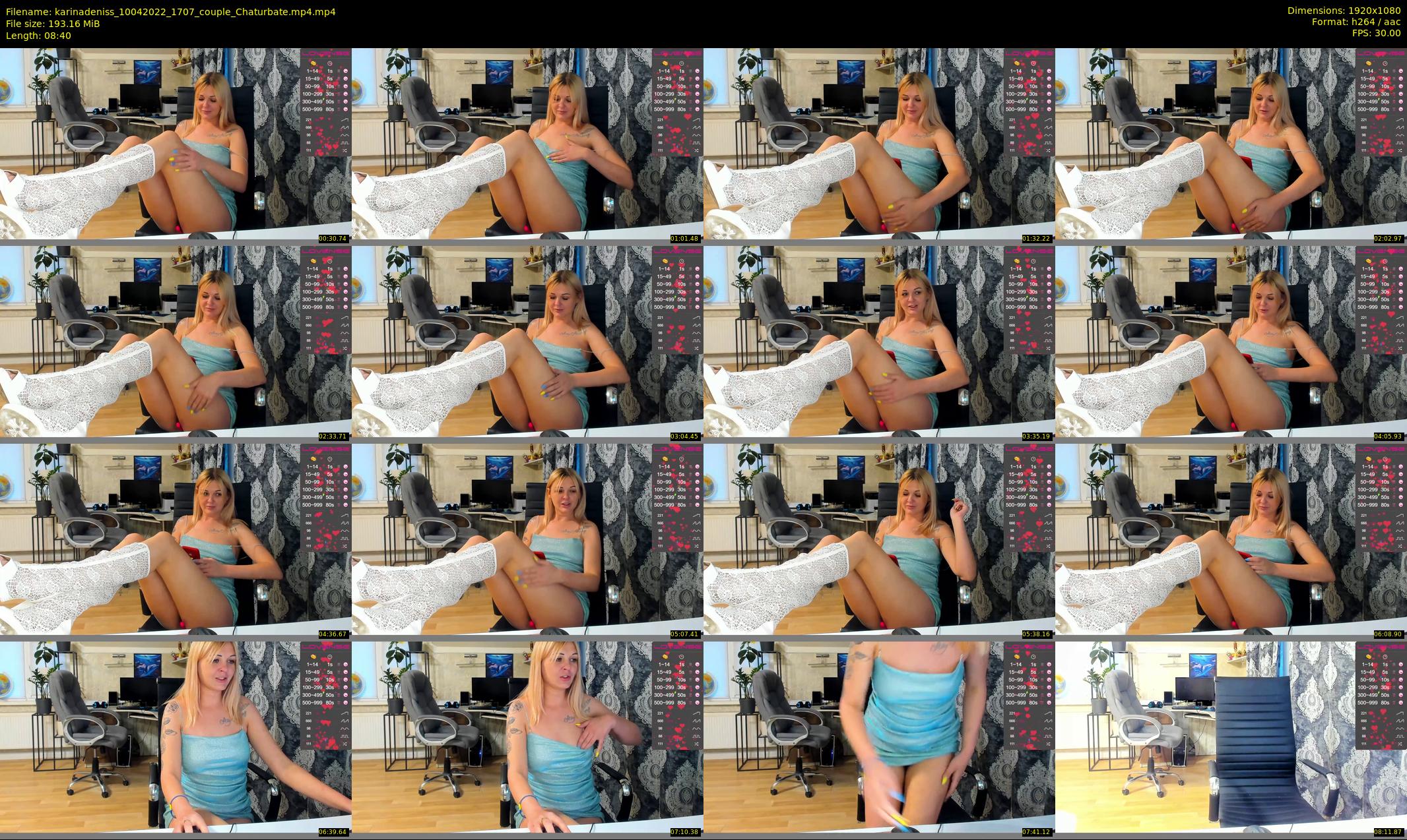 karinadeniss — 9 minute Chaturbate couple cam show recording, 1080p, Apr 10, 2022