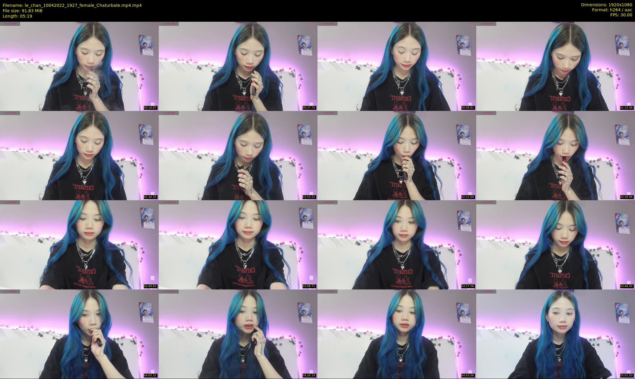 le_chan — 6 minute Chaturbate female cam show recording, 1080p, Apr 10, 2022