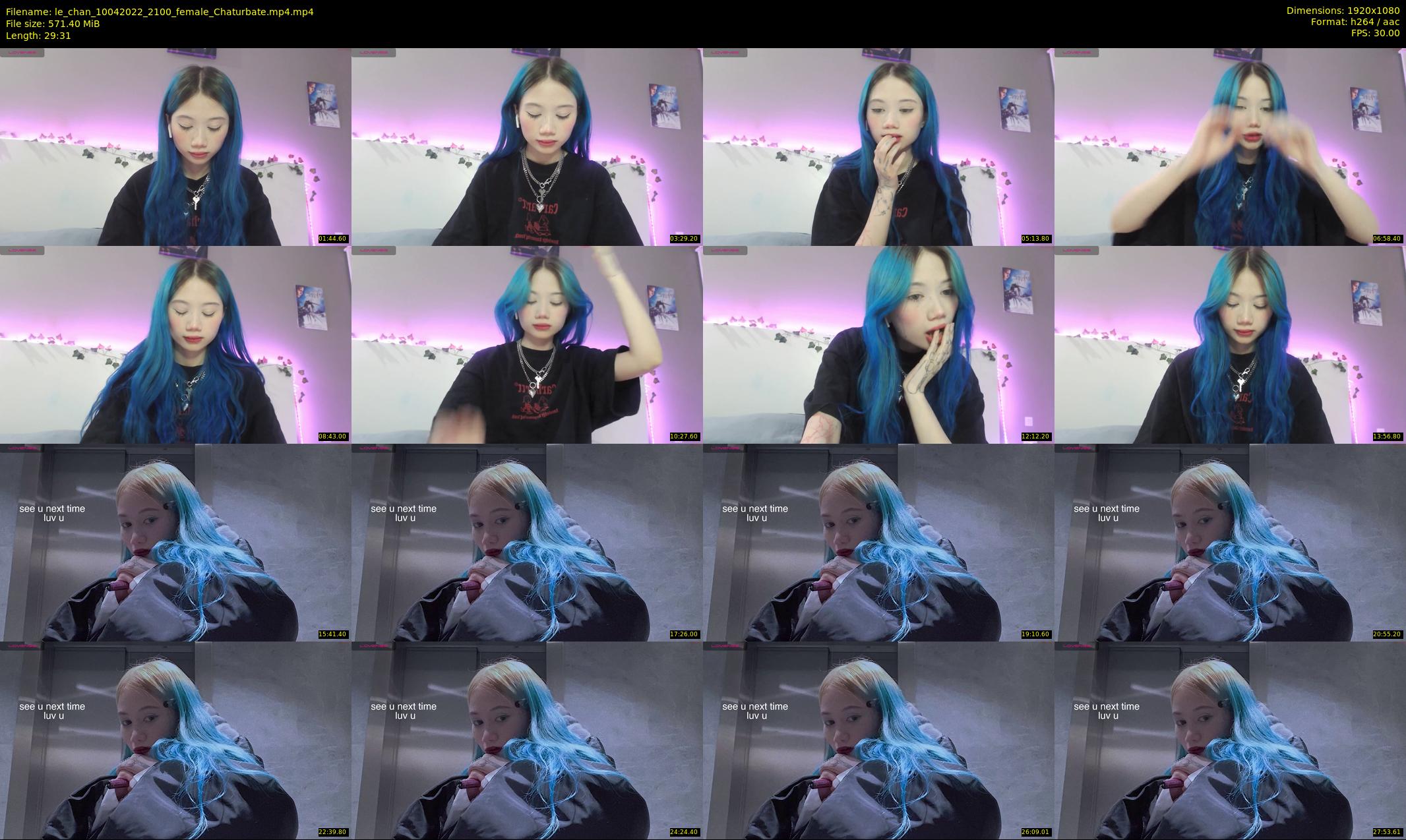 le_chan — 30 minute Chaturbate female cam show recording, 1080p, Apr 10, 2022