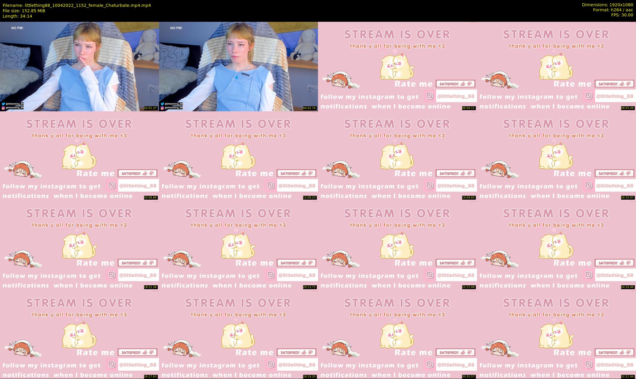 littlething88 — 35 minute Chaturbate female cam show recording, 1080p, Apr 10, 2022