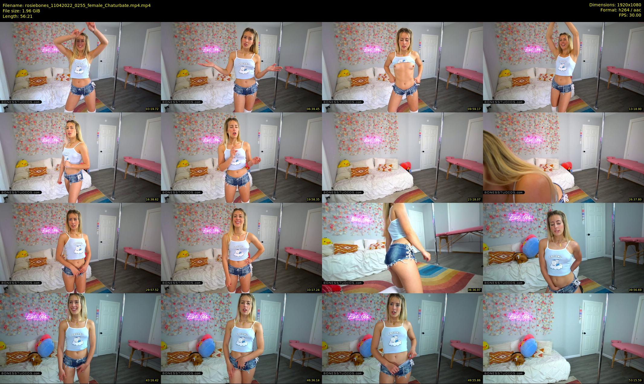 rosiebones — 57 minute Chaturbate female cam show recording, 1080p, Apr 11, 2022