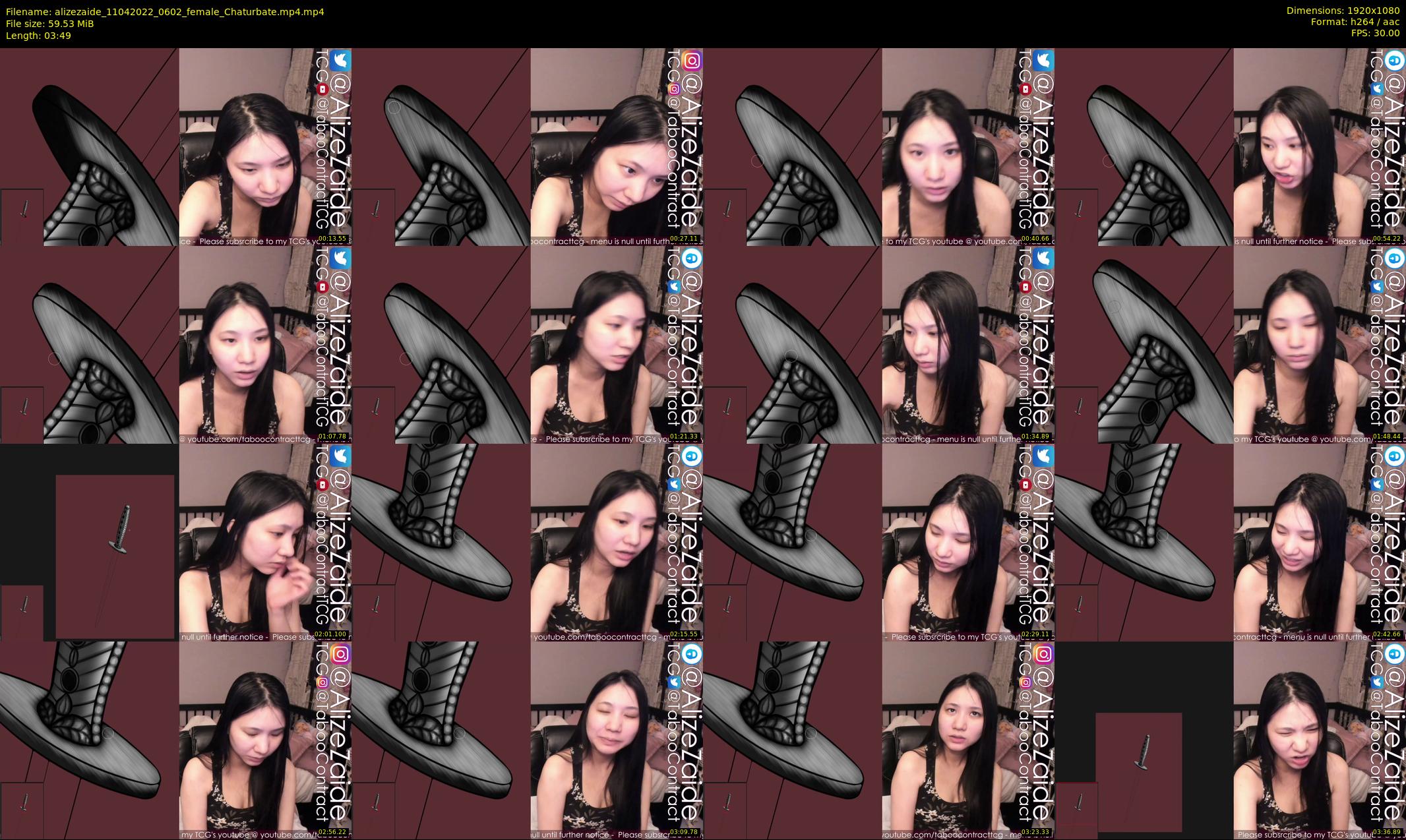 alizezaide — 4 minute Chaturbate female cam show recording, 1080p, Apr 11, 2022