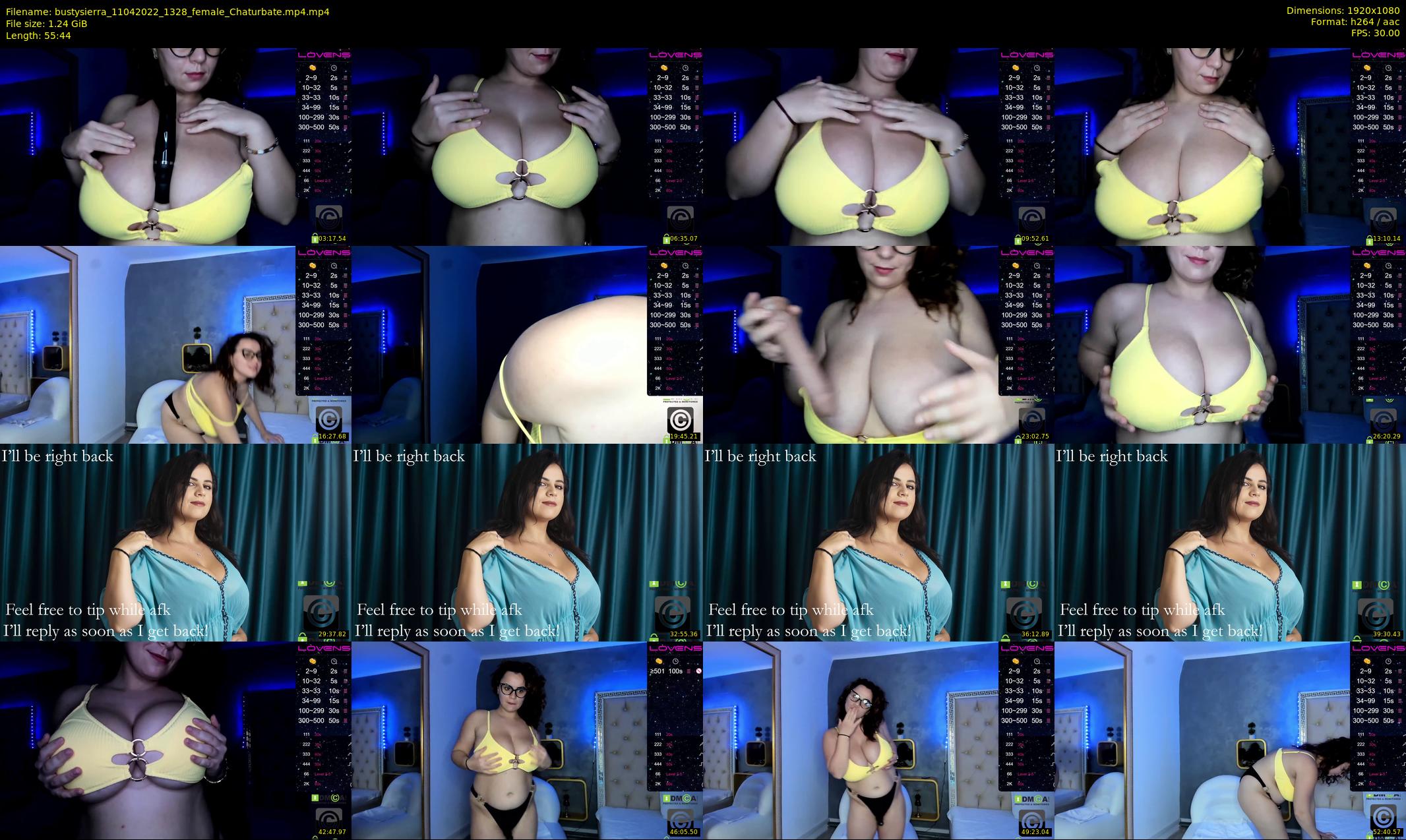 bustysierra — 56 minute Chaturbate female cam show recording, 1080p, Apr 11, 2022