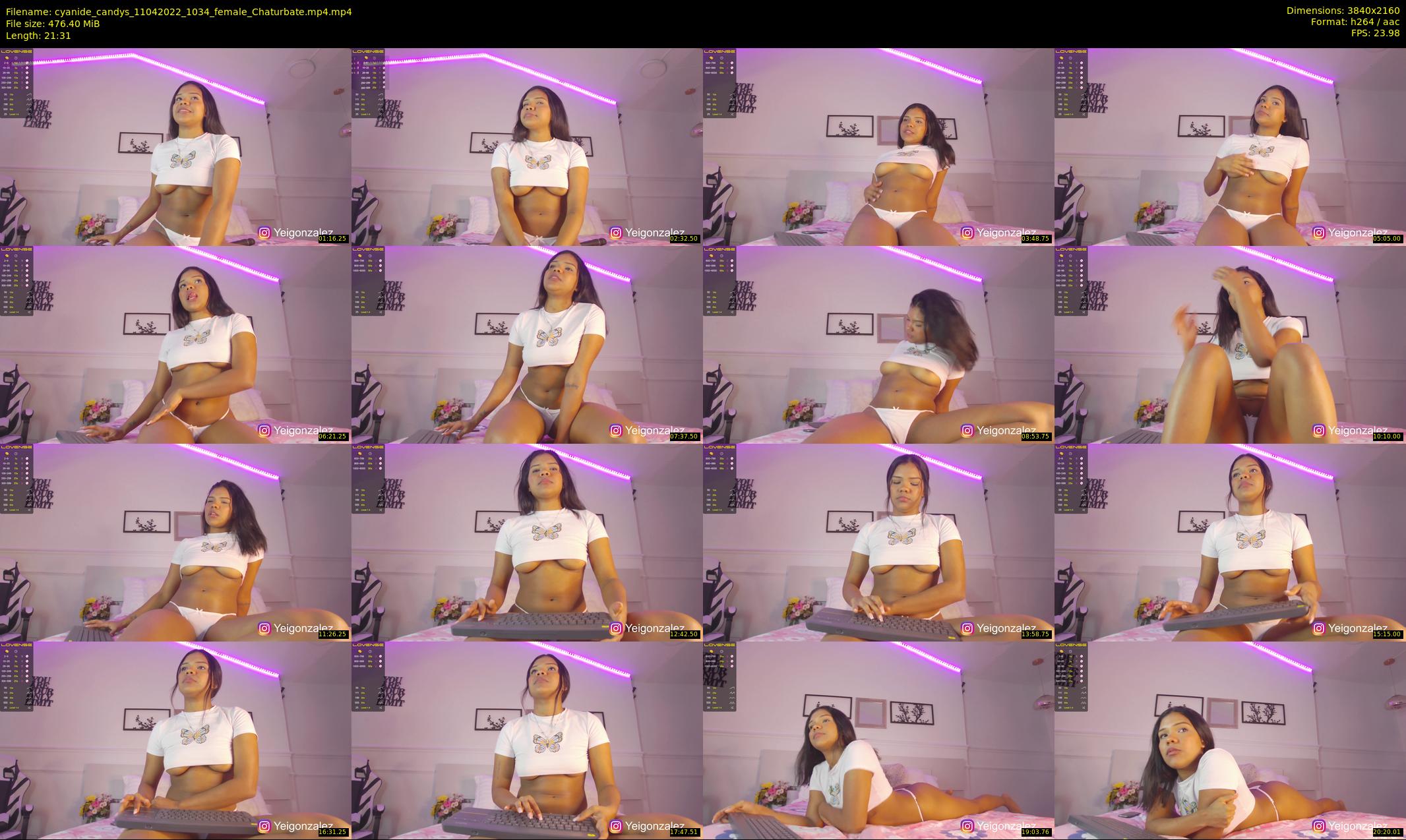 cyanide_candys — 22 minute Chaturbate female cam show recording, 4K, Apr 11, 2022