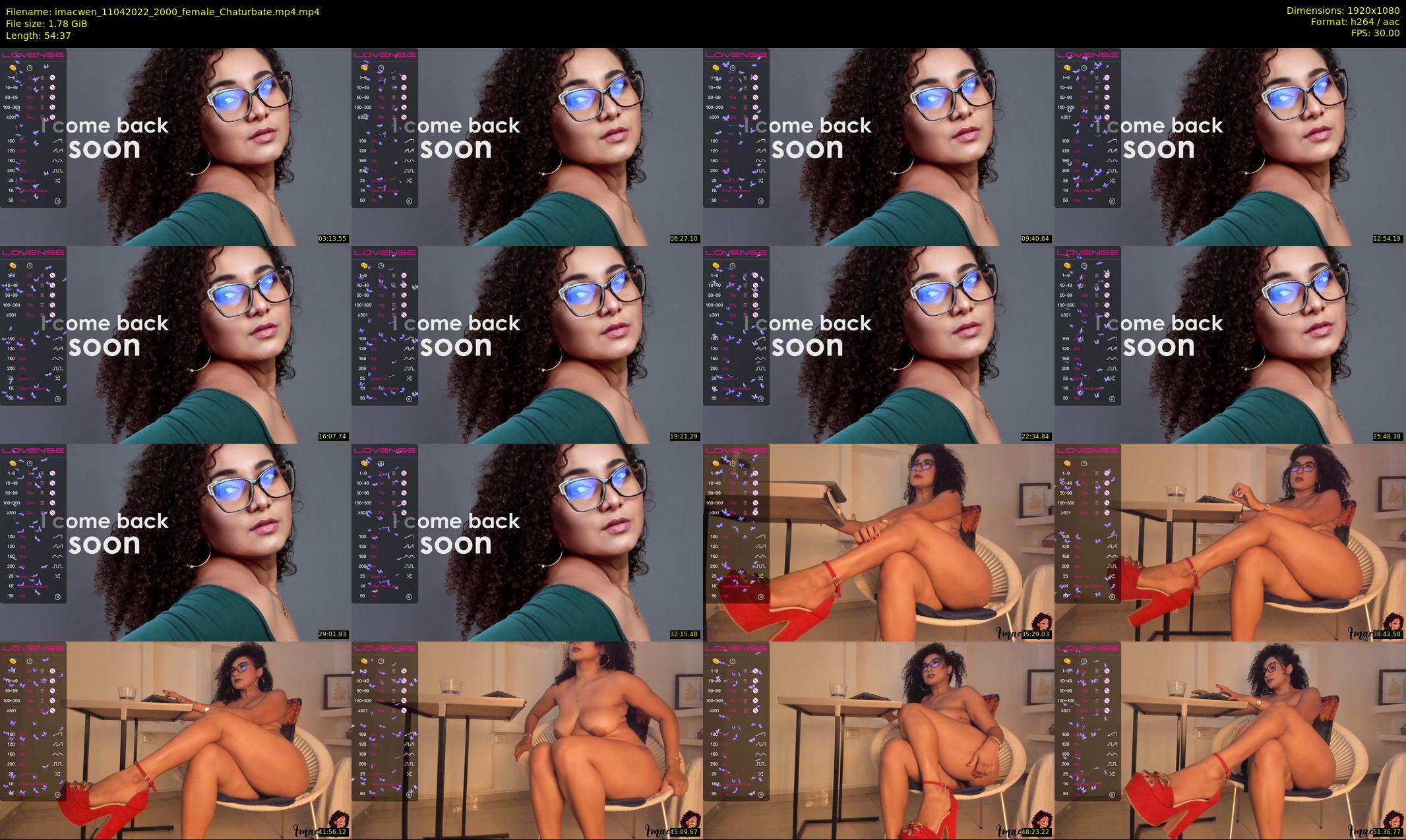 imacwen — 55 minute Chaturbate female cam show recording, 1080p, Apr 11, 2022