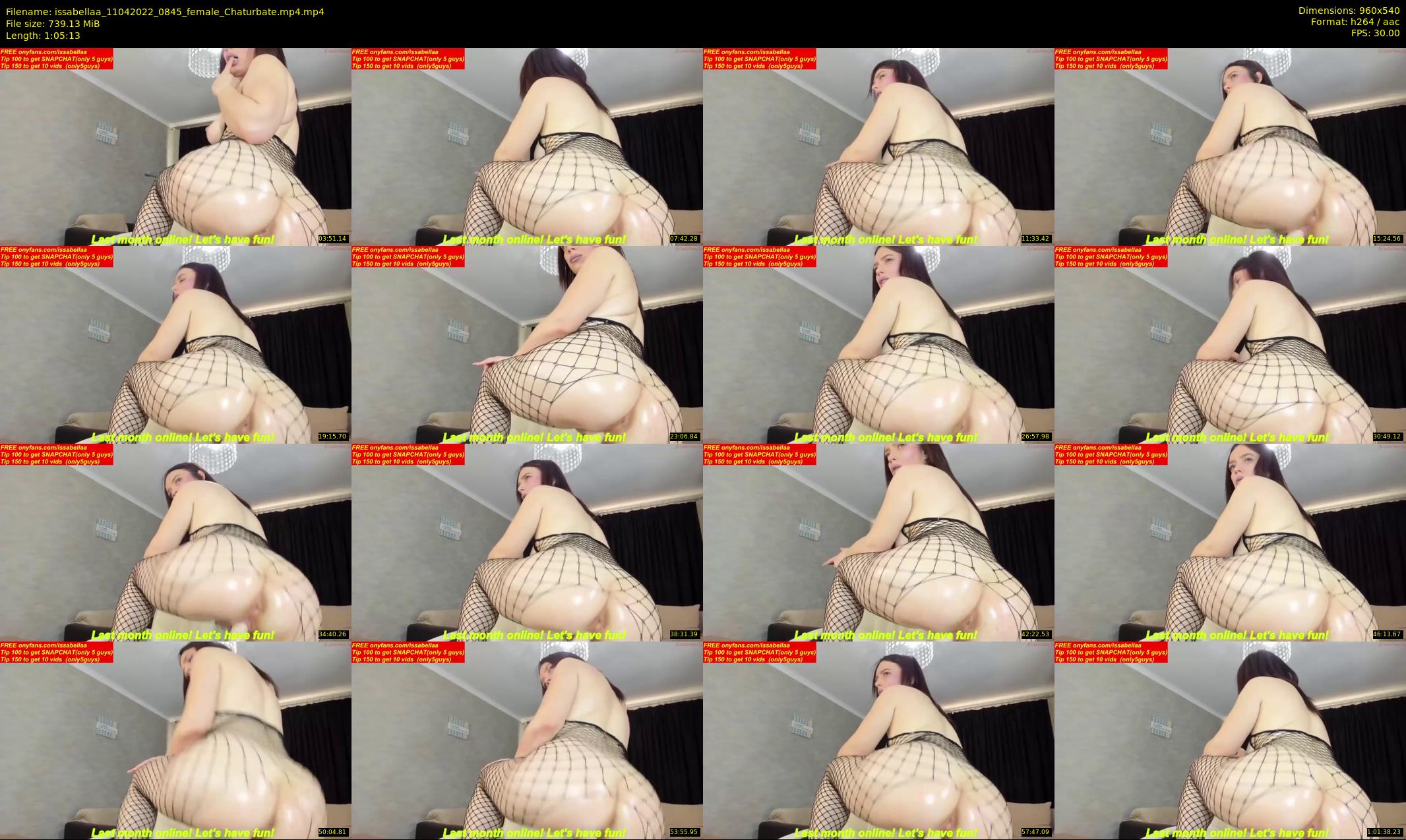 issabellaa — 66 minute Chaturbate female cam show recording, 480p, Apr 11, 2022