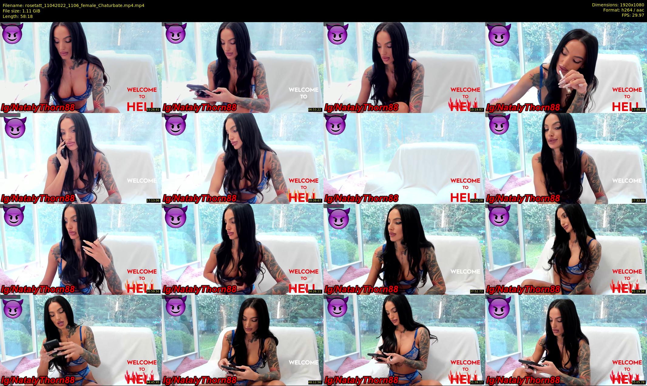 rosetatt — 59 minute Chaturbate female cam show recording, 1080p, Apr 11, 2022