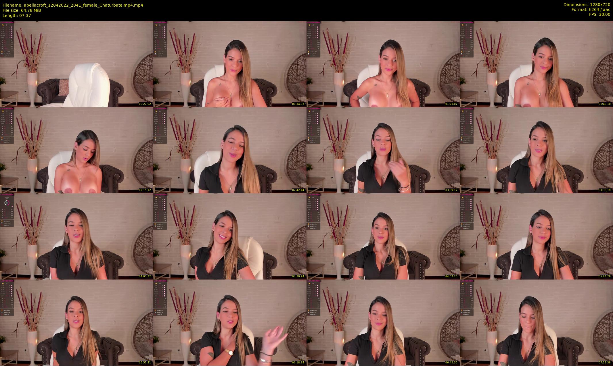 abellacroft — 8 minute Chaturbate female cam show recording, 720p, Apr 12, 2022