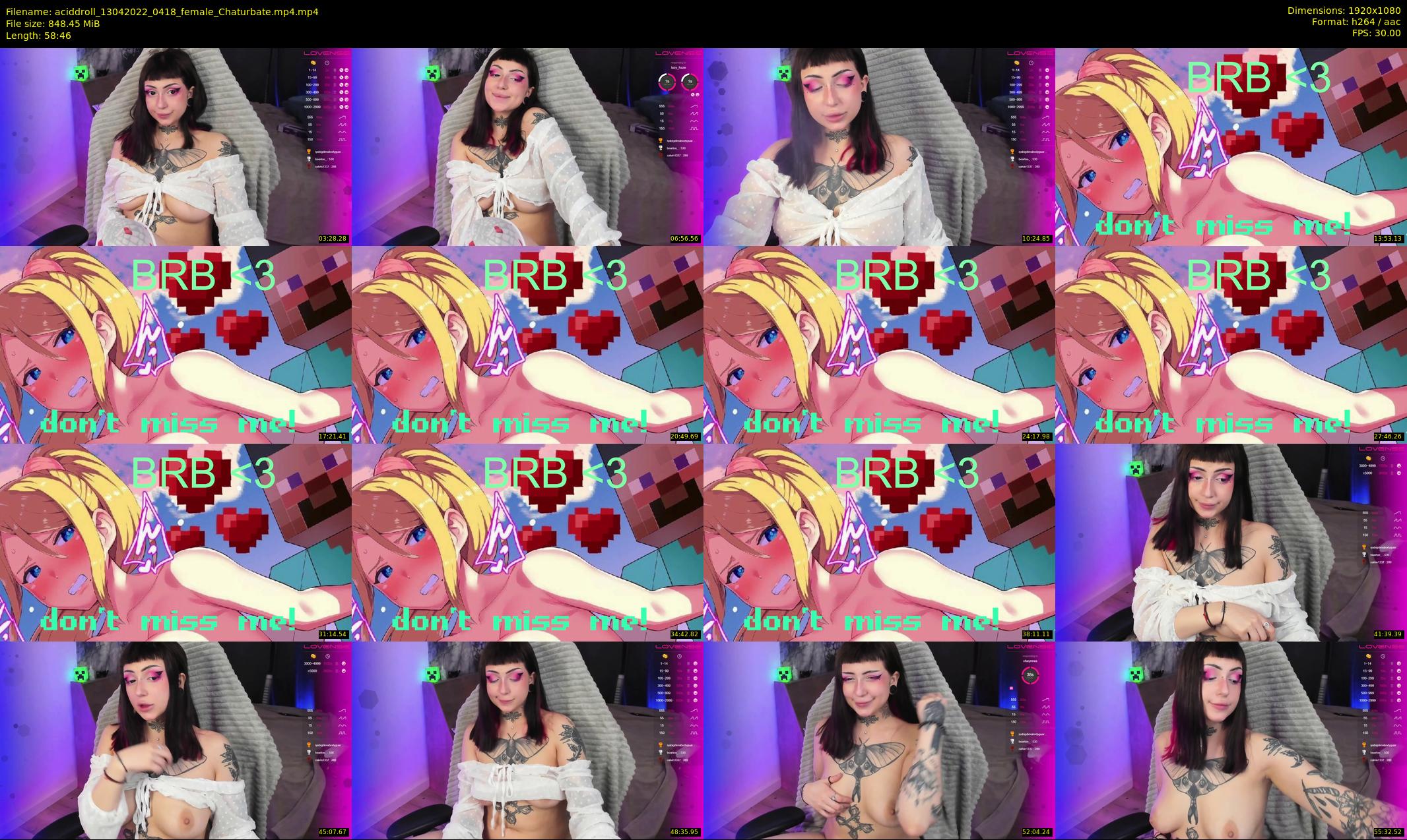 aciddroll — 59 minute Chaturbate female cam show recording, 1080p, Apr 13, 2022