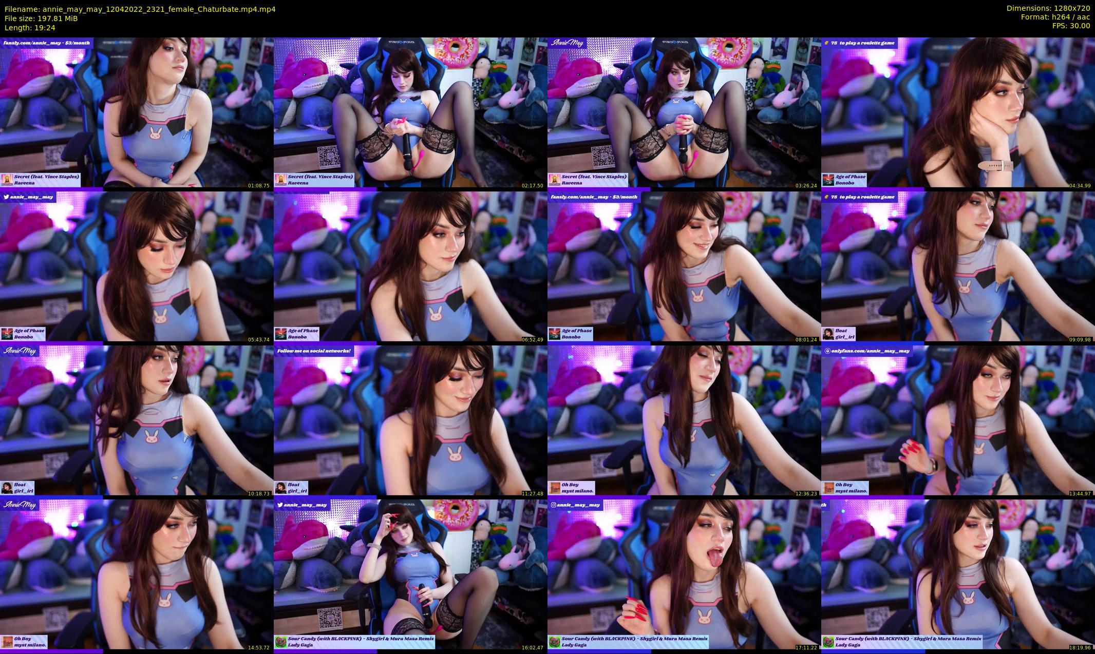 annie_may_may — 20 minute Chaturbate female cam show recording, 720p, Apr 12, 2022