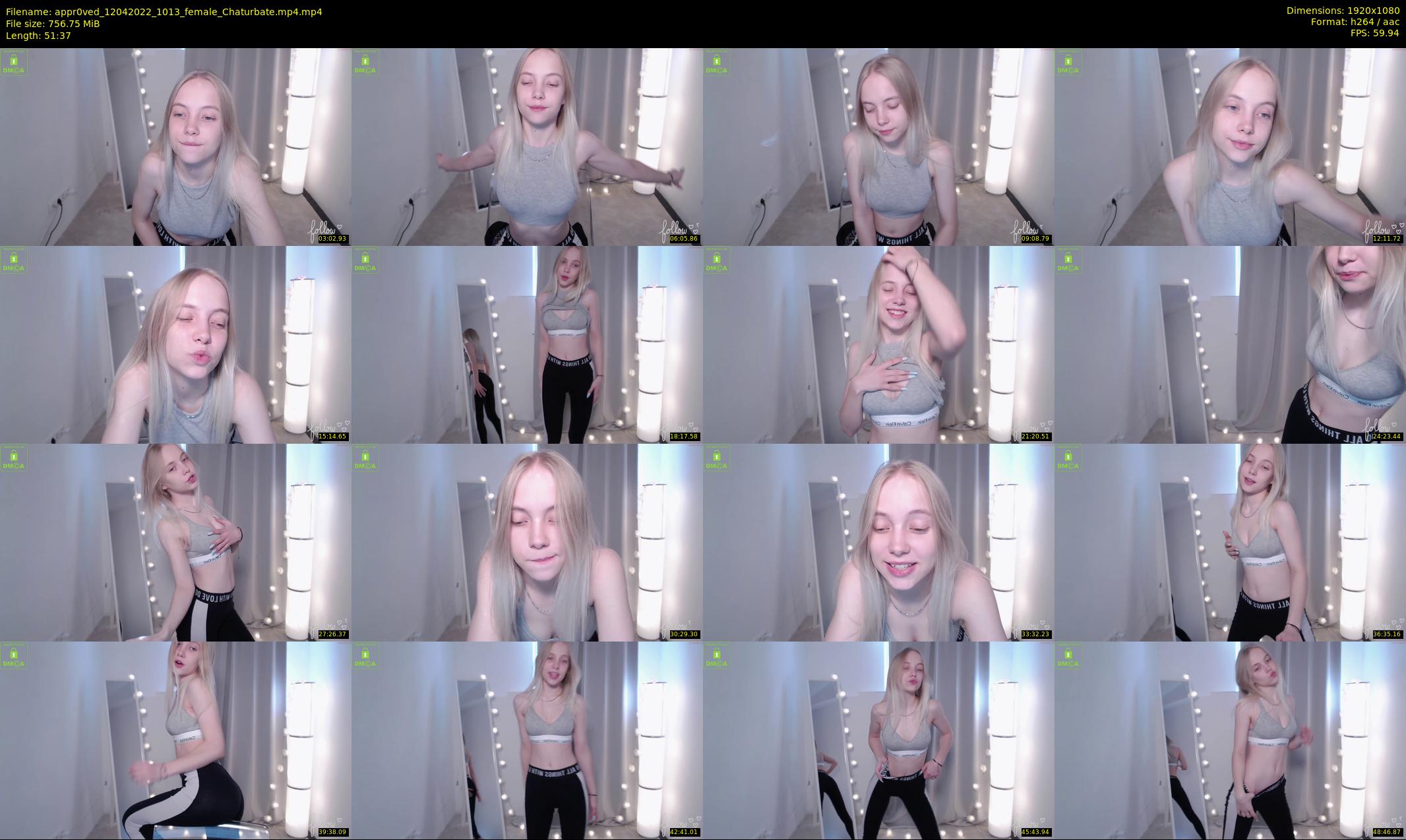appr0ved — 52 minute Chaturbate female cam show recording, 1080p, Apr 12, 2022