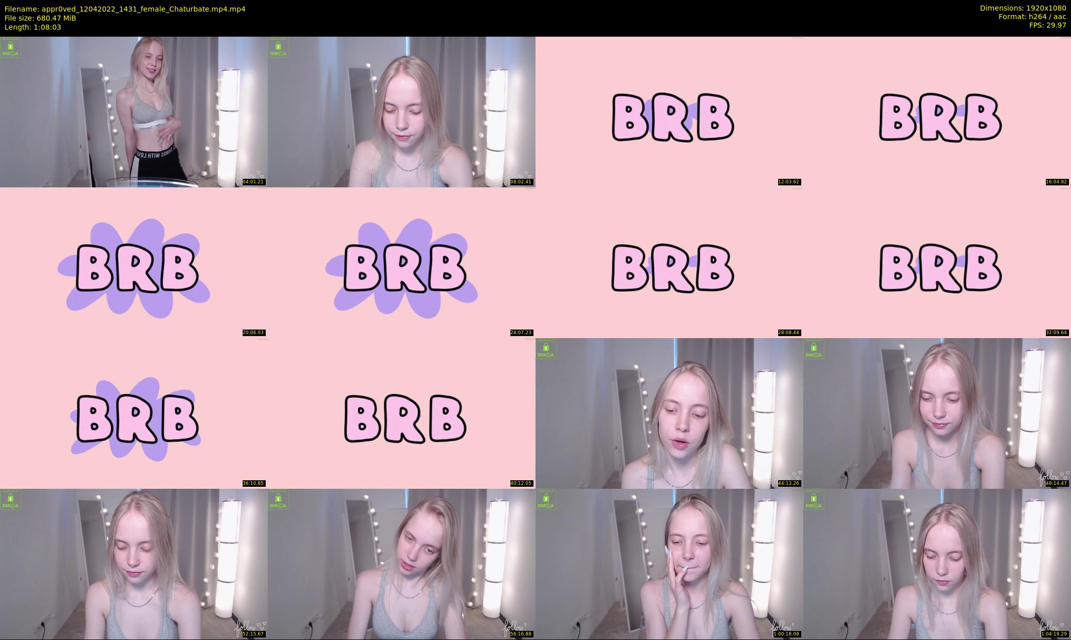 appr0ved — 69 minute Chaturbate female cam show recording, 1080p, Apr 12, 2022