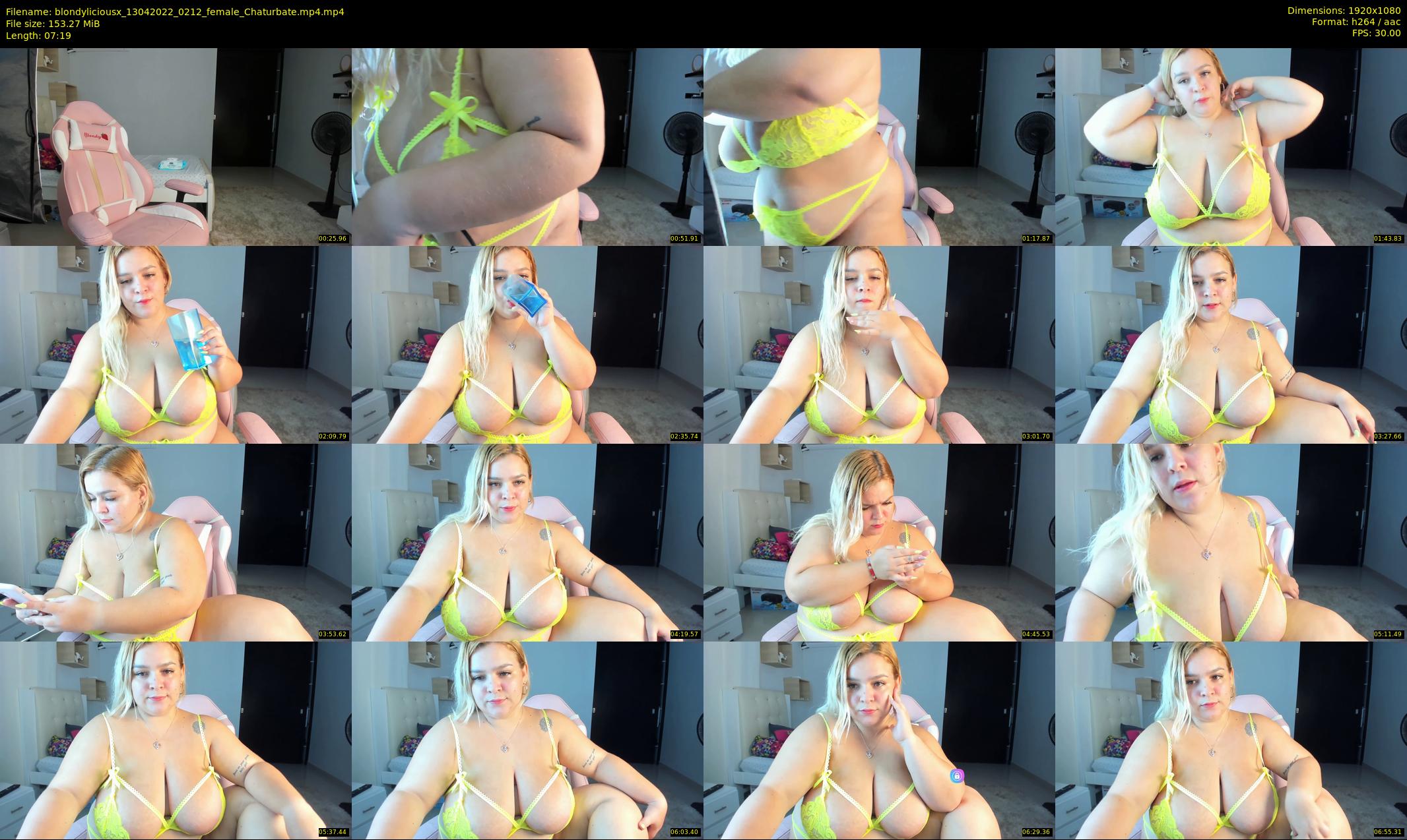 blondyliciousx — 8 minute Chaturbate female cam show recording, 1080p, Apr 13, 2022