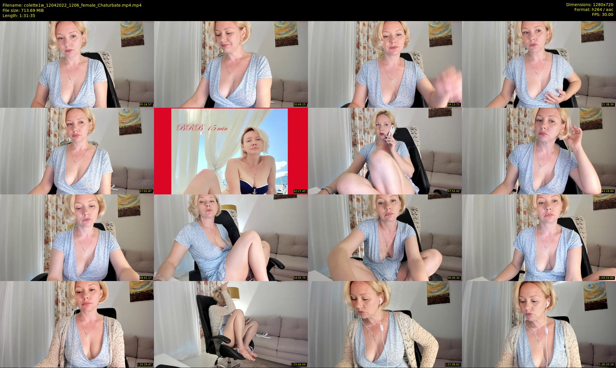 colette1w — 92 minute Chaturbate female cam show recording, 720p, Apr 12, 2022