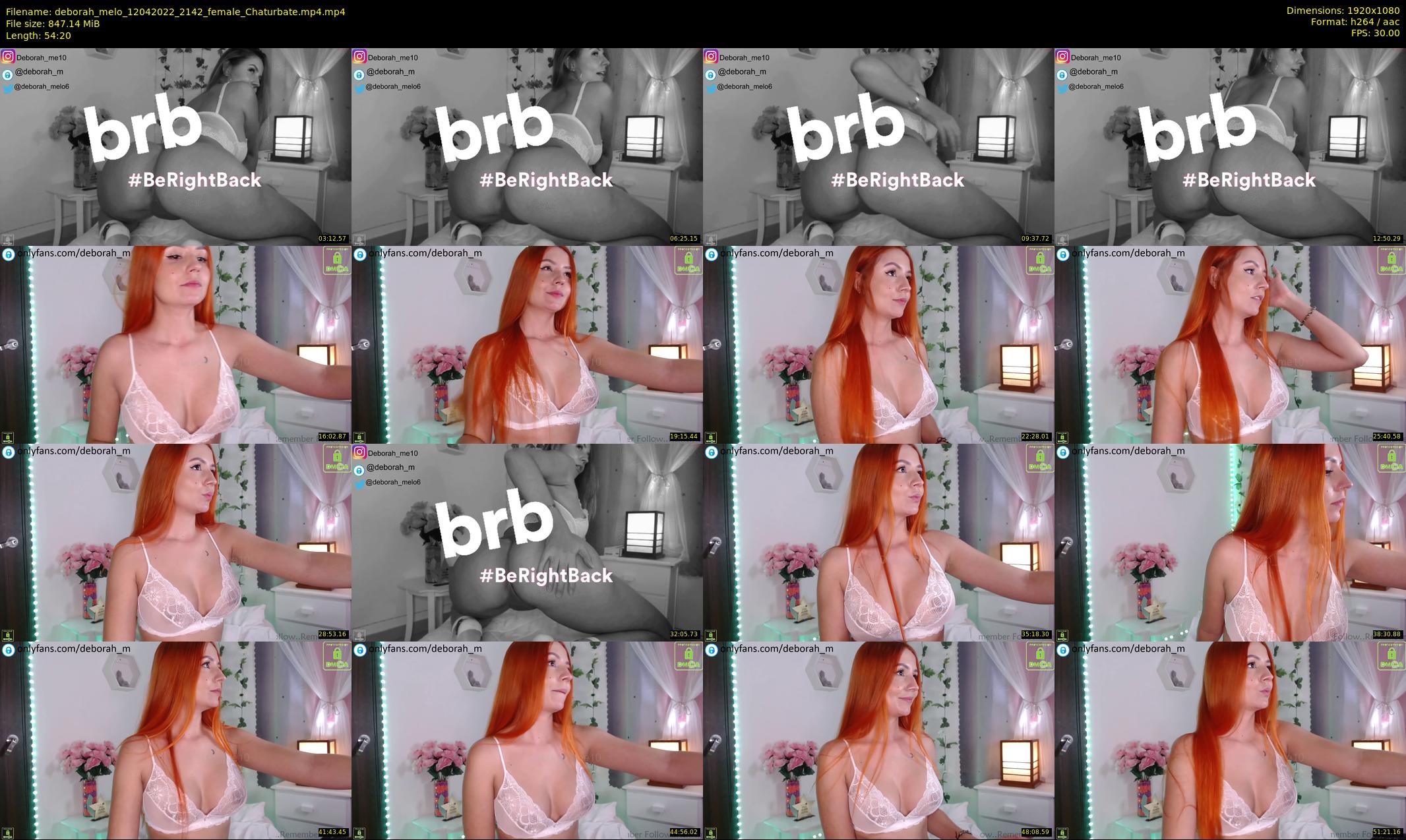 deborah_melo — 55 minute Chaturbate female cam show recording, 1080p, Apr 12, 2022