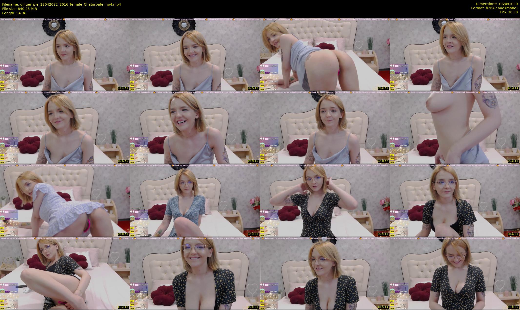 ginger_pie — 55 minute Chaturbate female cam show recording, 1080p, Apr 12, 2022