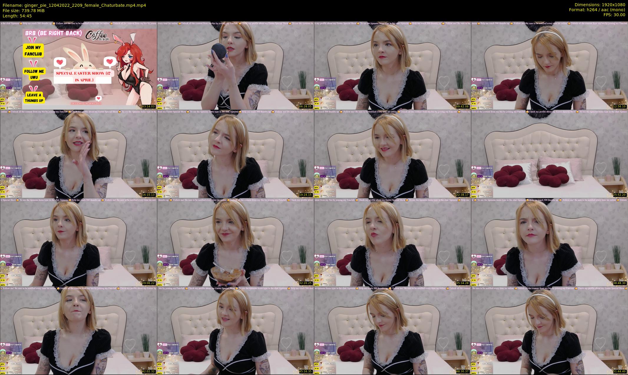 ginger_pie — 55 minute Chaturbate female cam show recording, 1080p, Apr 12, 2022